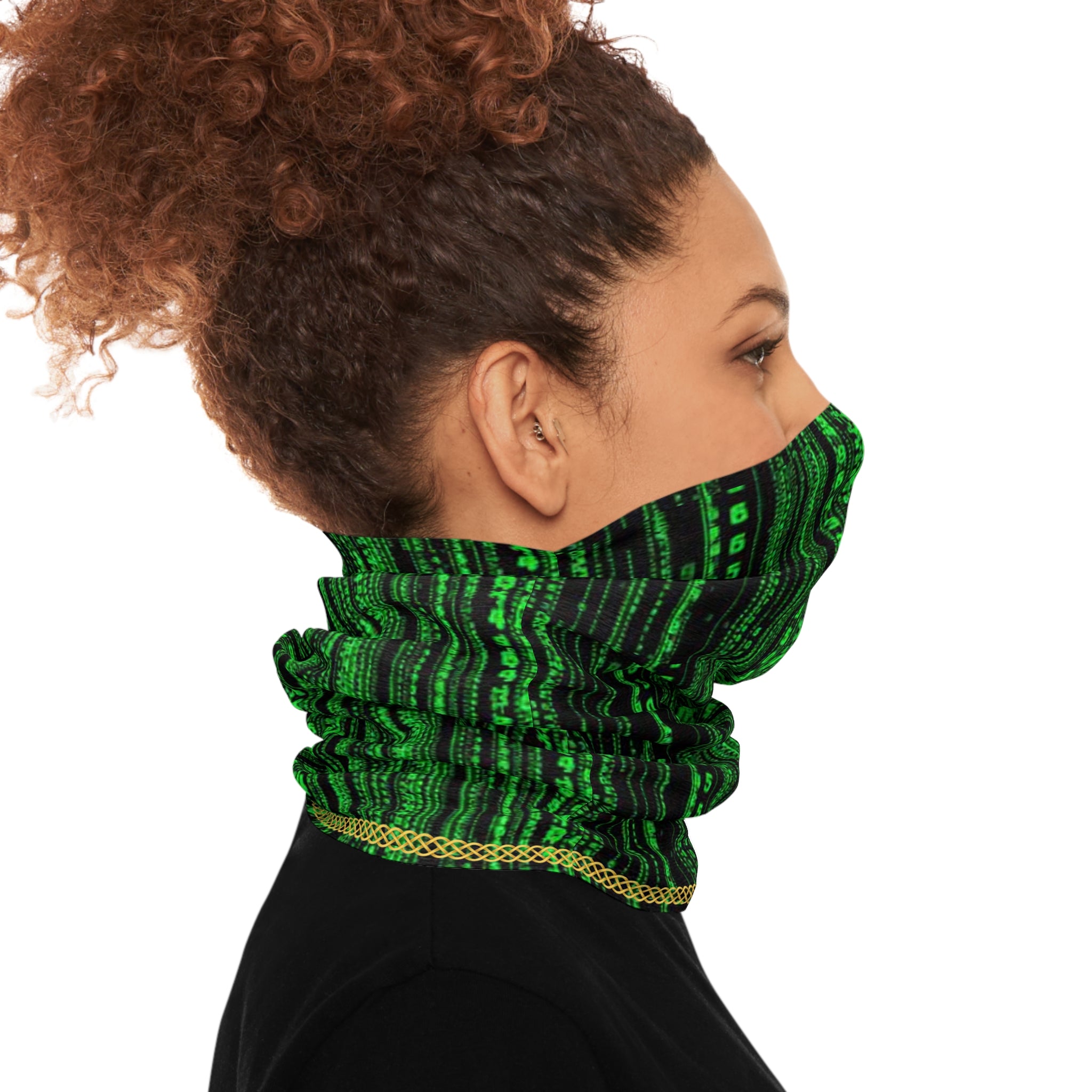 Fabled Fashion Matrix code Print Tube Scarf