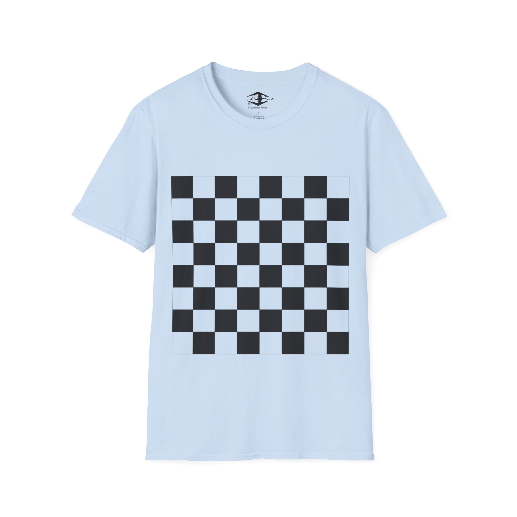 Travel Chess Board Unisex Softstyle T-Shirt (pieces not included)