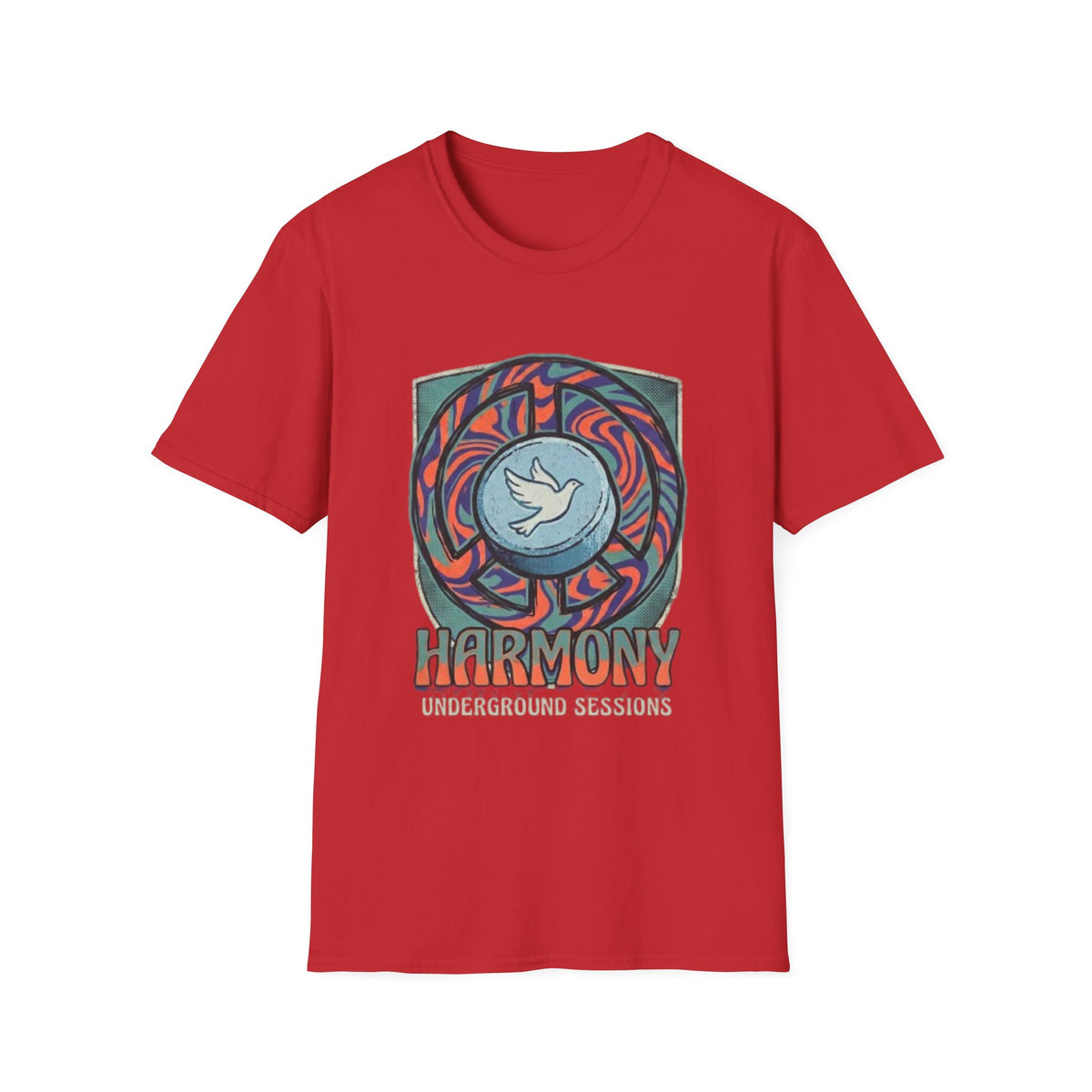 Retro Mandala Dove T-Shirt — 90s Raver Peace Tee
