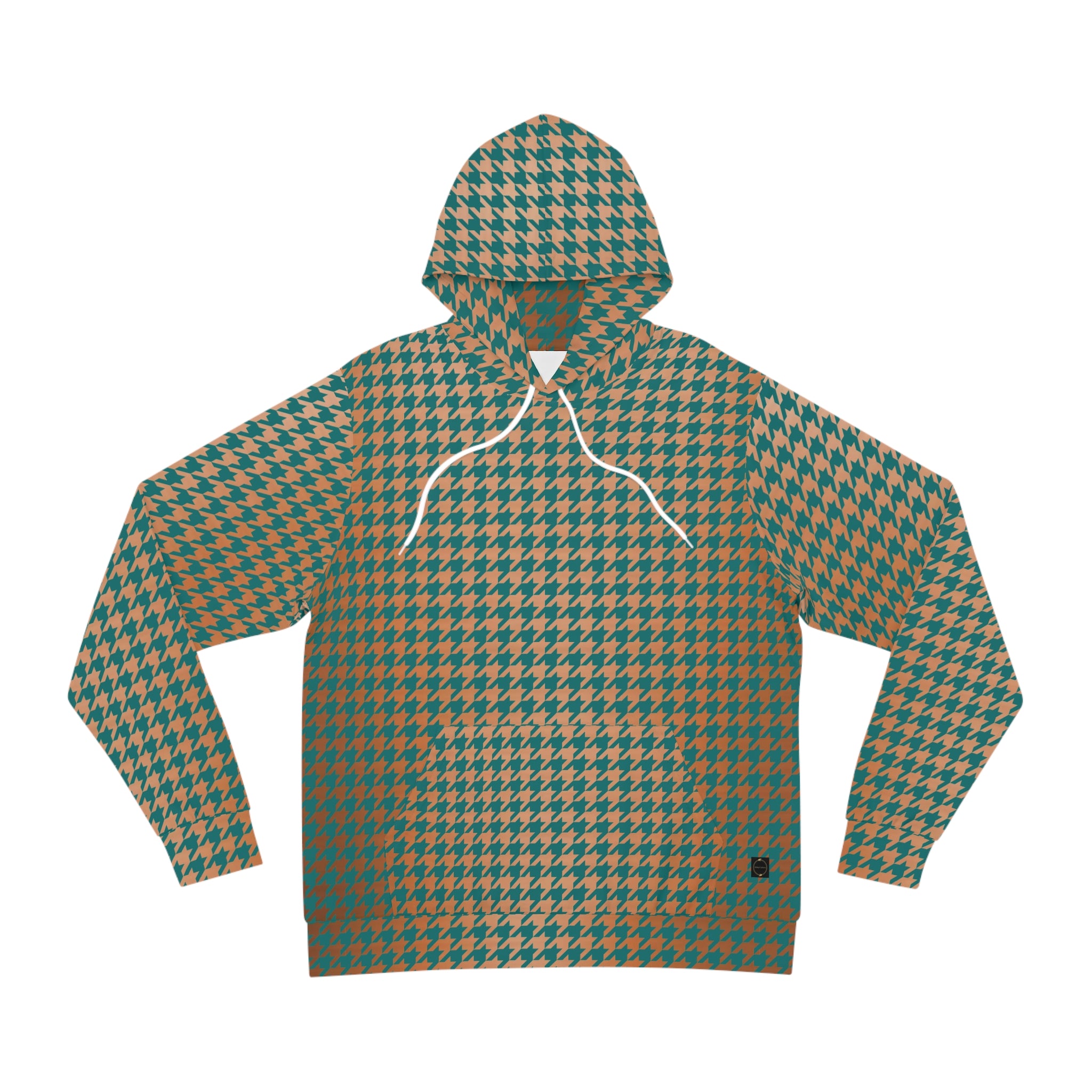Fabled Fashion Verdigris and Copper houndstooth pattern Unisex Hoodie (AOP)