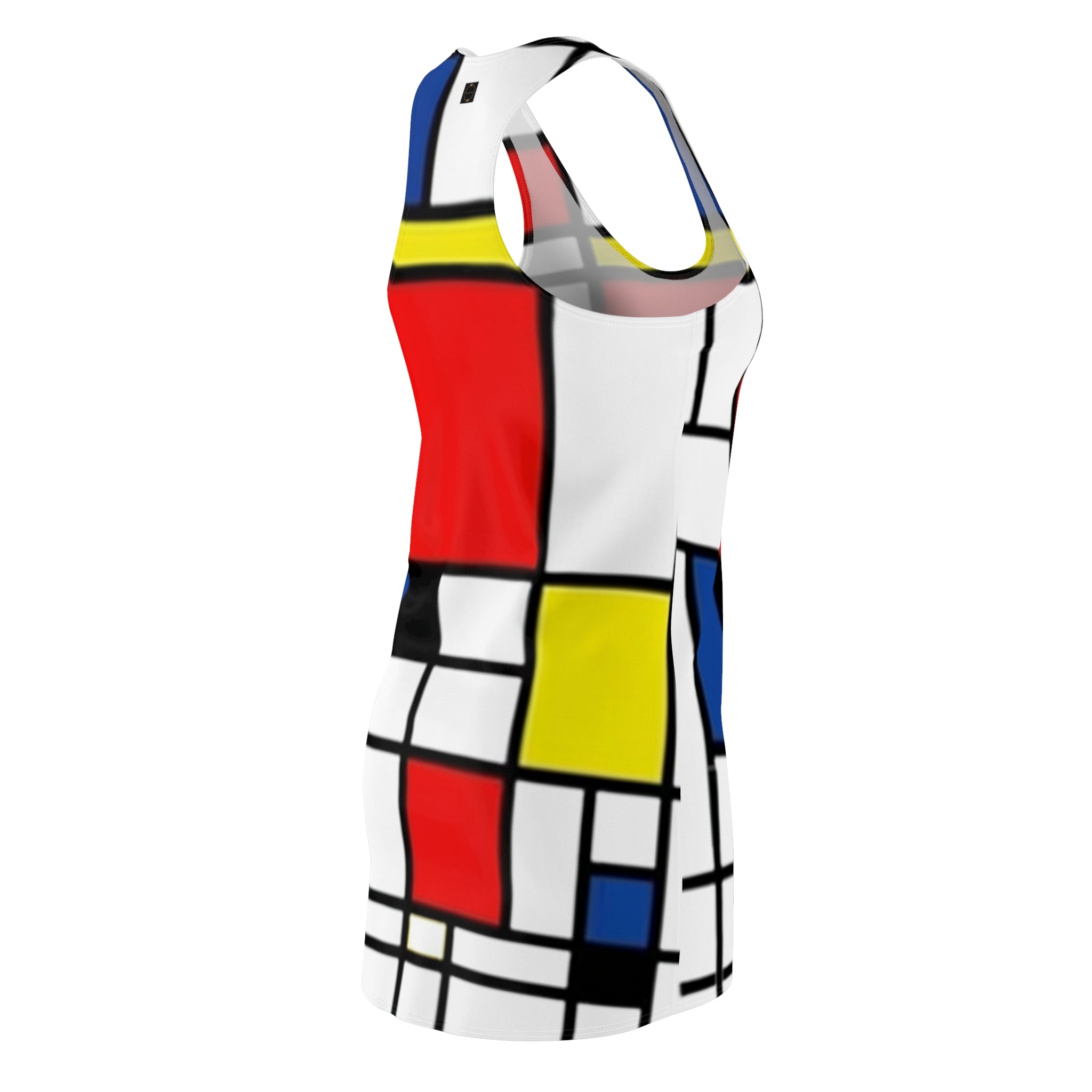 Fabled Fashion Piet Mondrian pattern Women's Cut & Sew Racerback Dress (AOP) inspired by Vivian in Pretty Wom