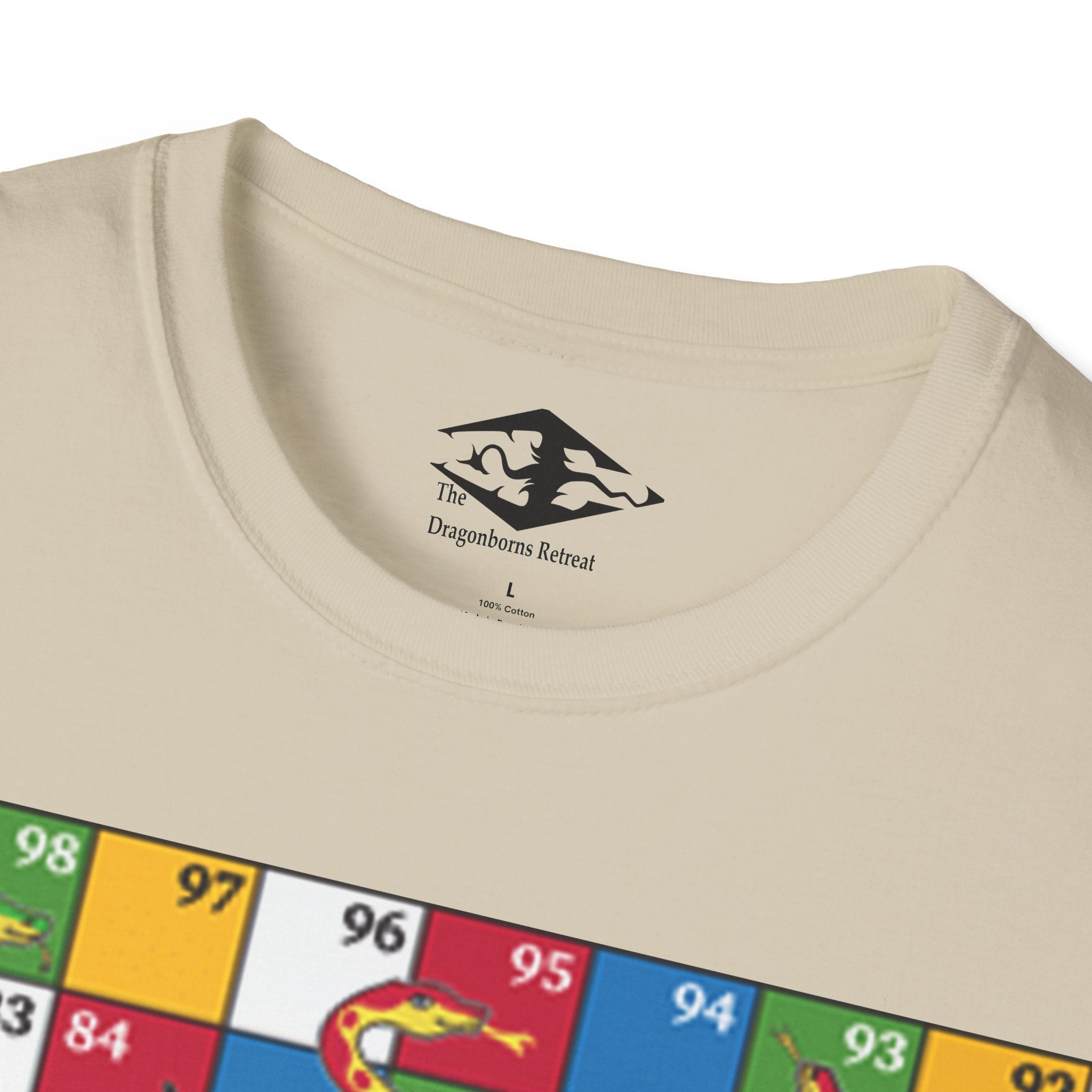 Travel Snakes and Ladders Board Unisex Softstyle T-Shirt (pieces not included)