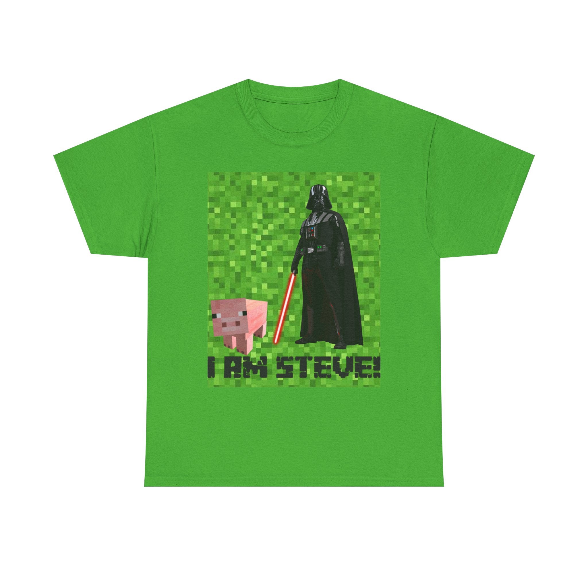 Minecraft inspired mock Fan art 'I am Steve!' Unisex Heavy Cotton Tee