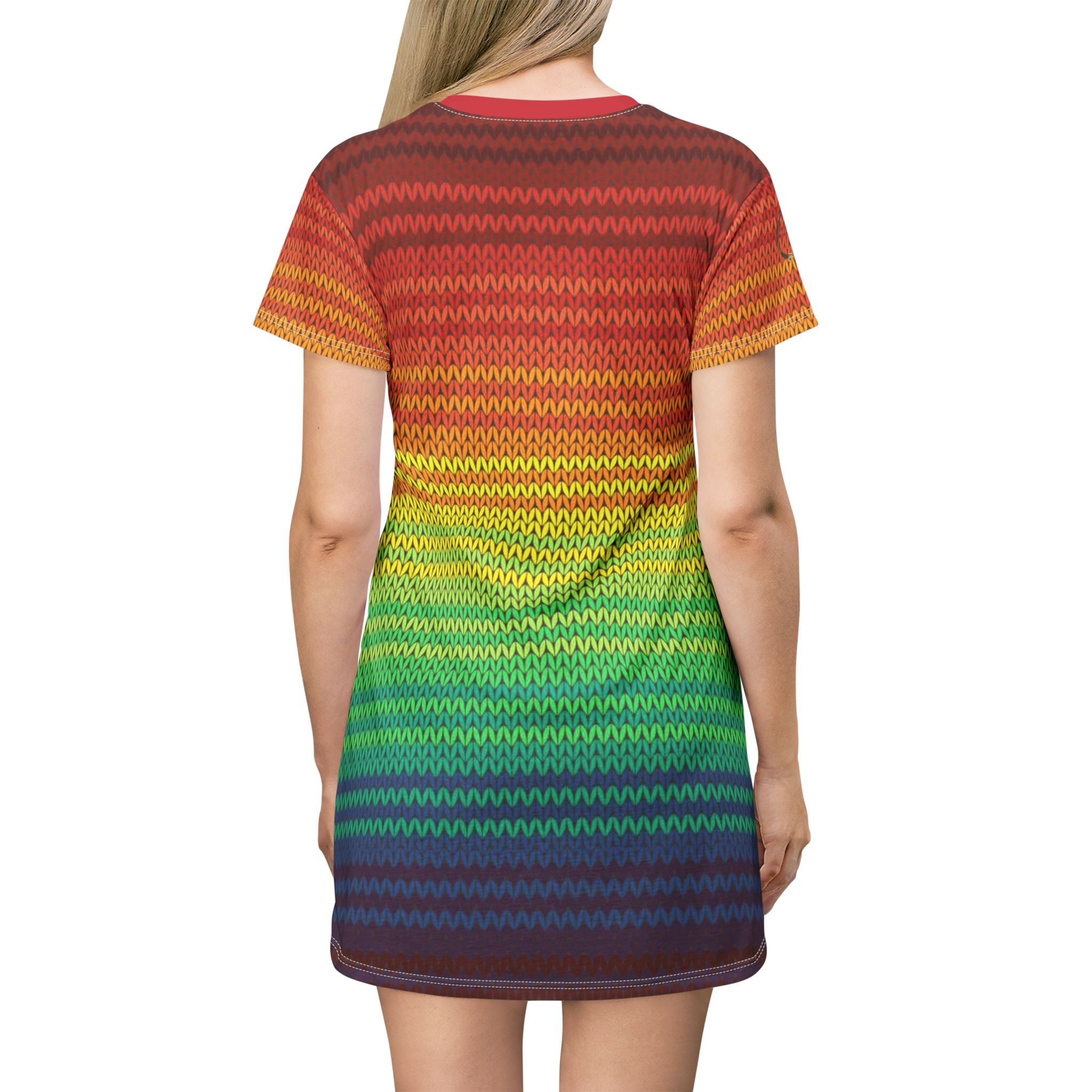 Fabled Fashion Mexican Poncho style All Over Print T-Shirt Dress