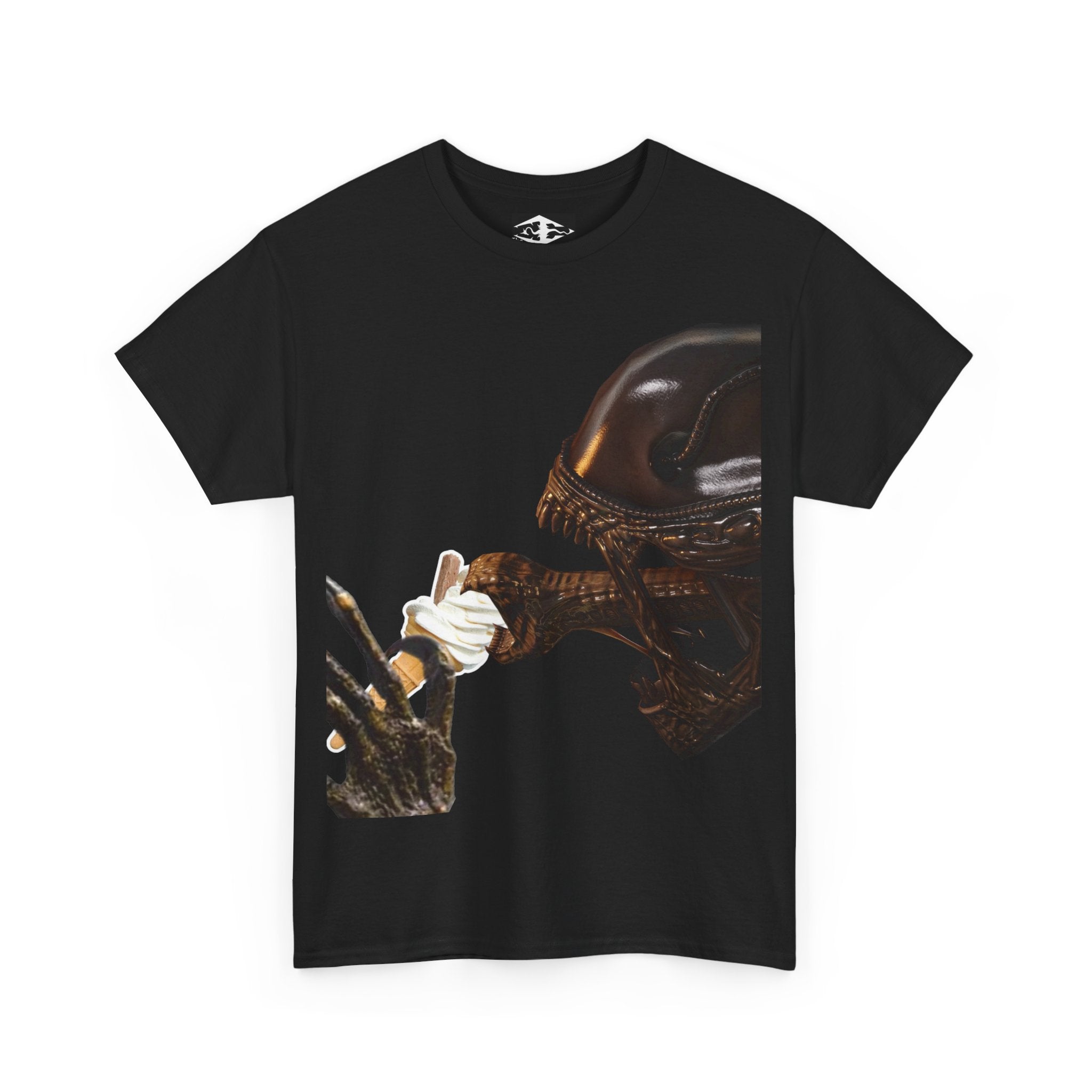 Alien ice cream Unisex Funny Heavy Cotton Tee