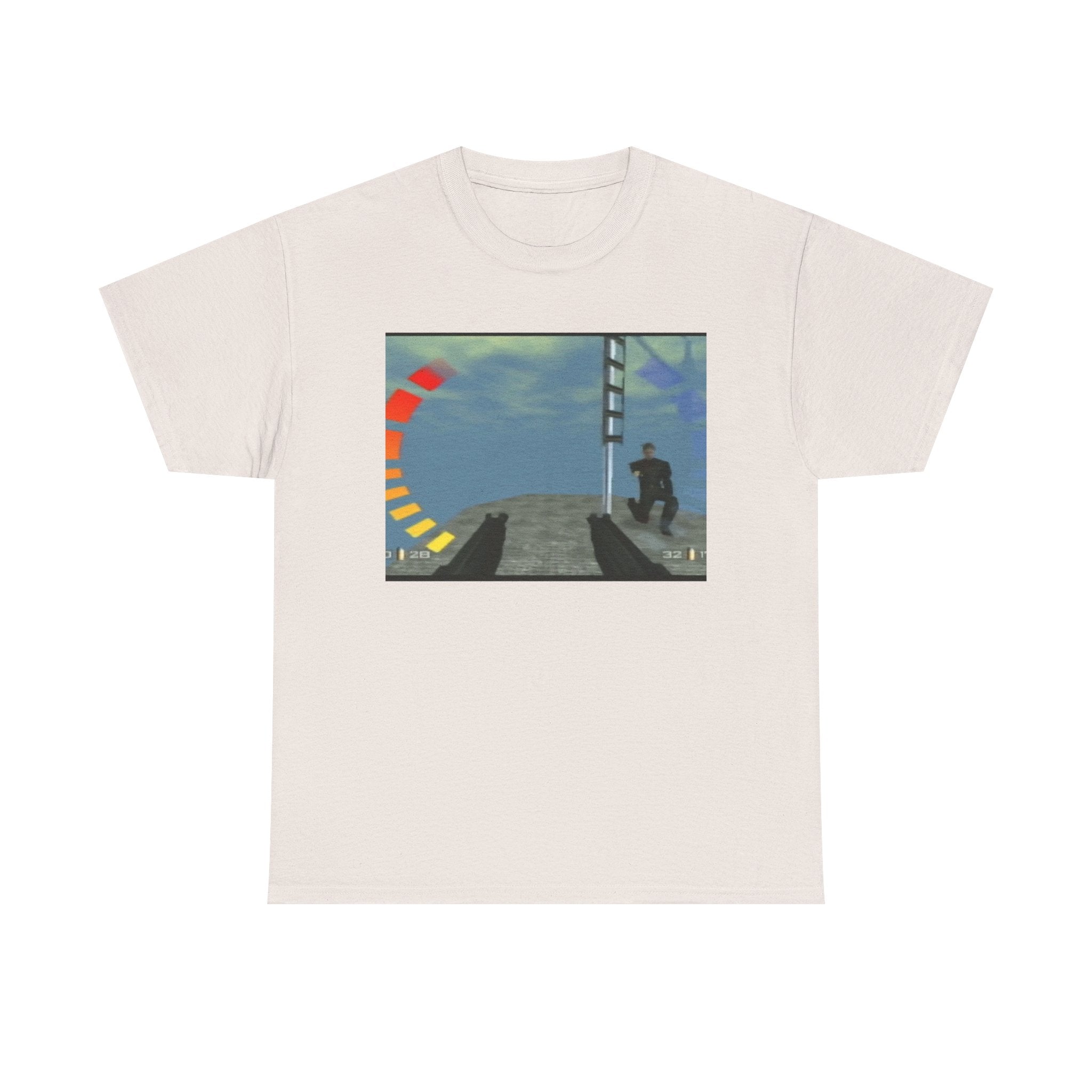 Goldeneye game end scene Unisex Heavy Cotton Tee. Gamer t shirt