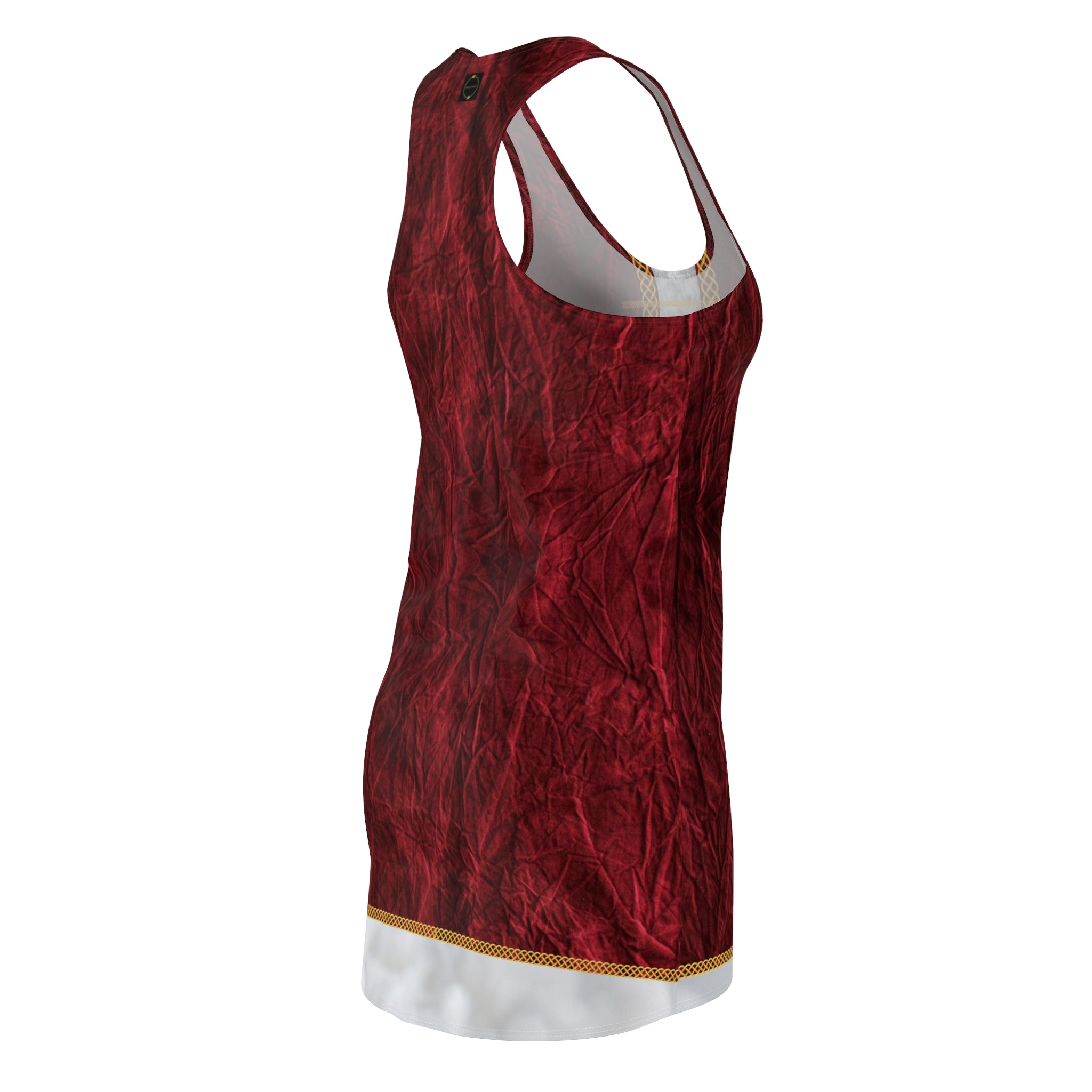 Fabled Fashion Mrs Claus Christmas Celtic Women's Cut & Sew Racerback Dress (AOP)
