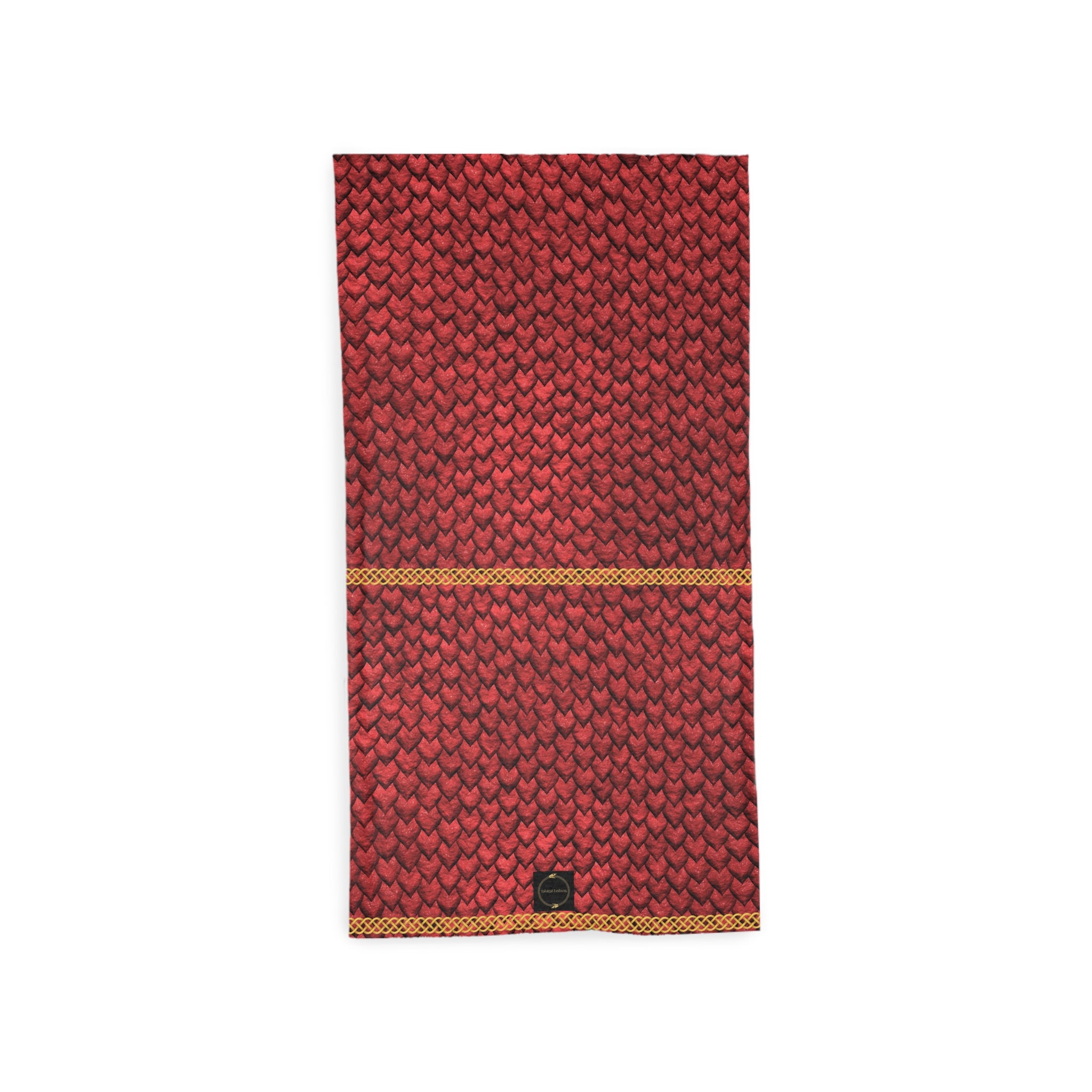 Fabled Fashion Red Dragonskin Print Tube Scarf