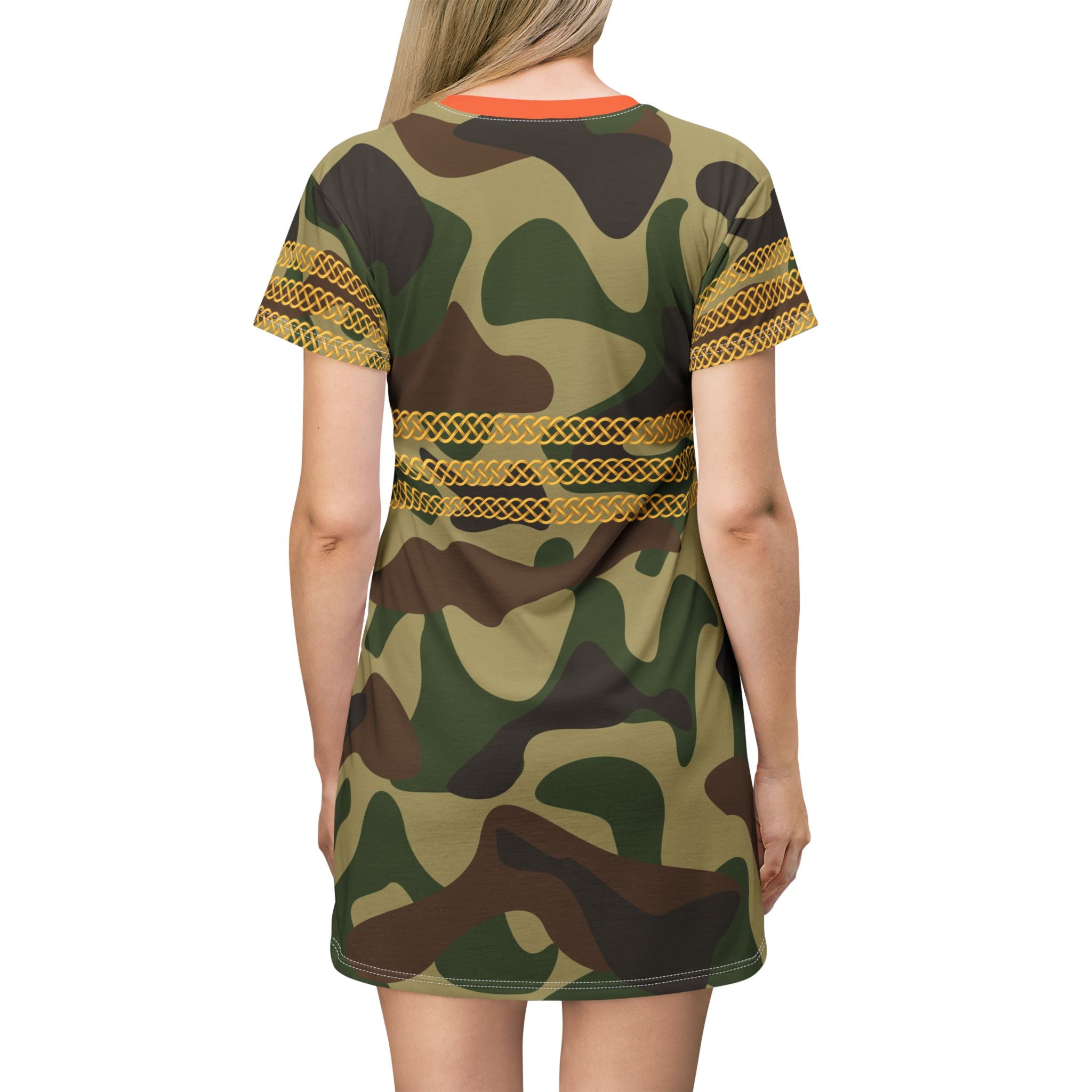 Fabled Fashion Camo effect Celtic Knot Medieval Fashions All Over Print Spring/Summer T-Shirt Dress