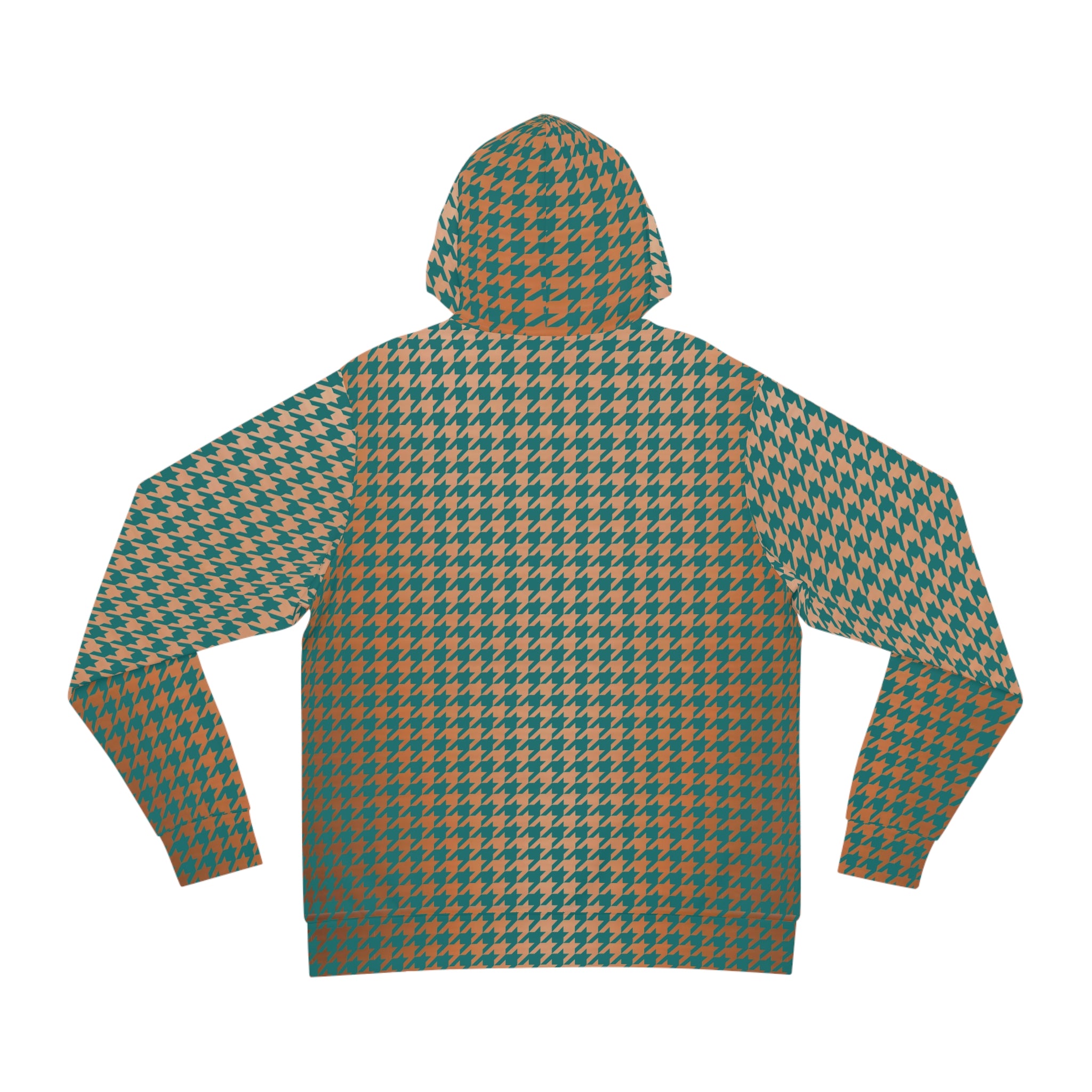 Fabled Fashion Verdigris and Copper houndstooth pattern Unisex Hoodie (AOP)