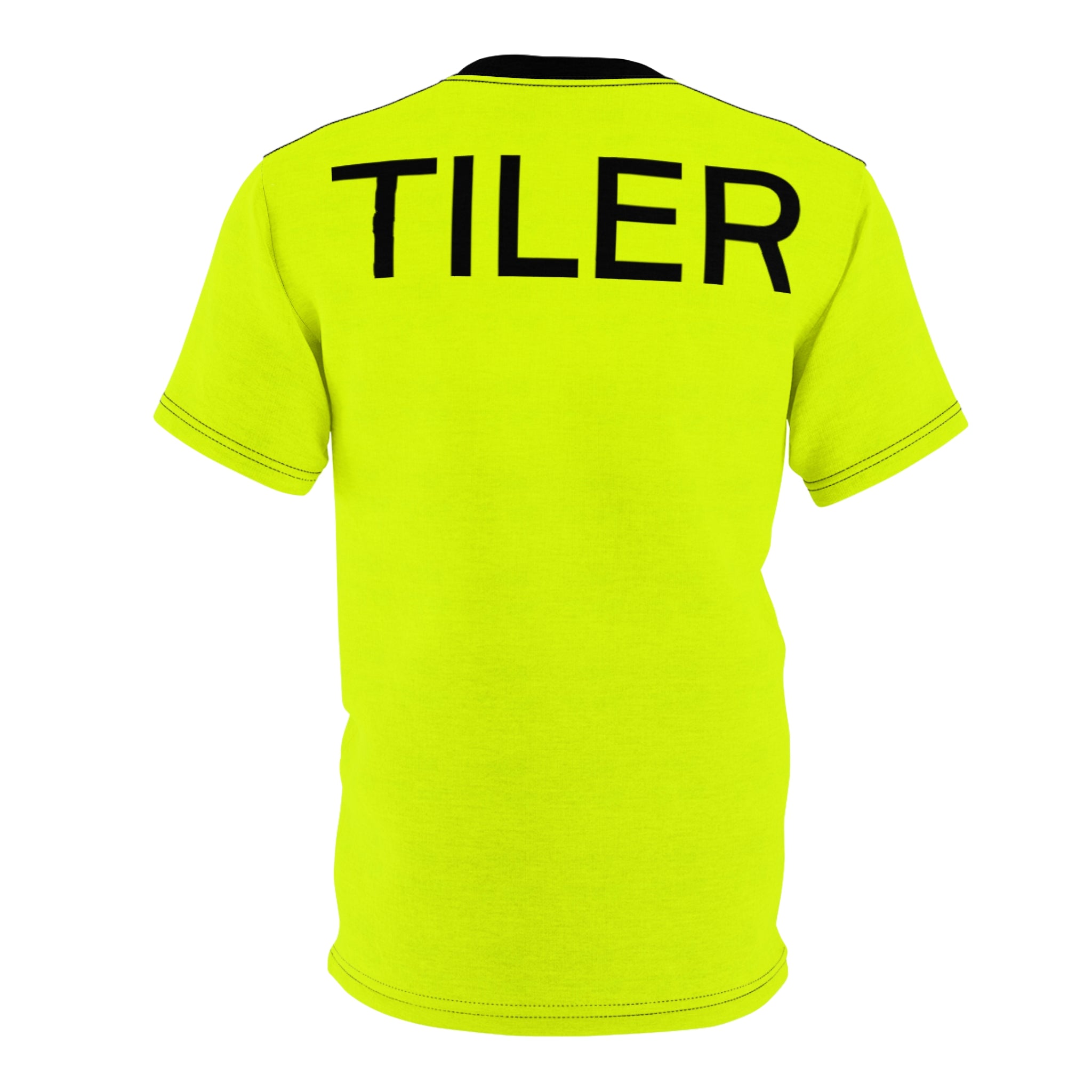 Contractor HI VIS T-shirt (Fully customisable) Unisex Cut & Sew Tee (AOP)