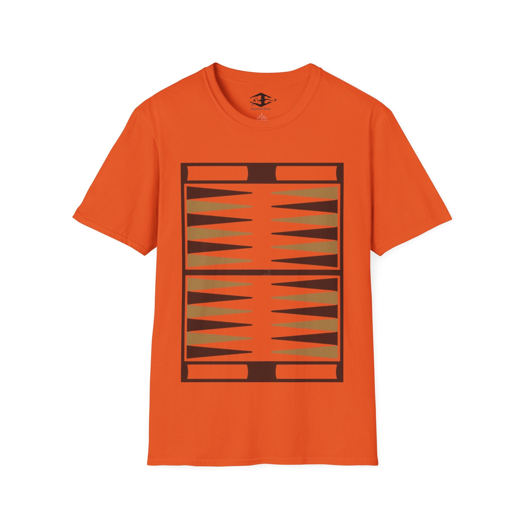 Travel Backgammon Board Unisex Softstyle T-Shirt (pieces not included)
