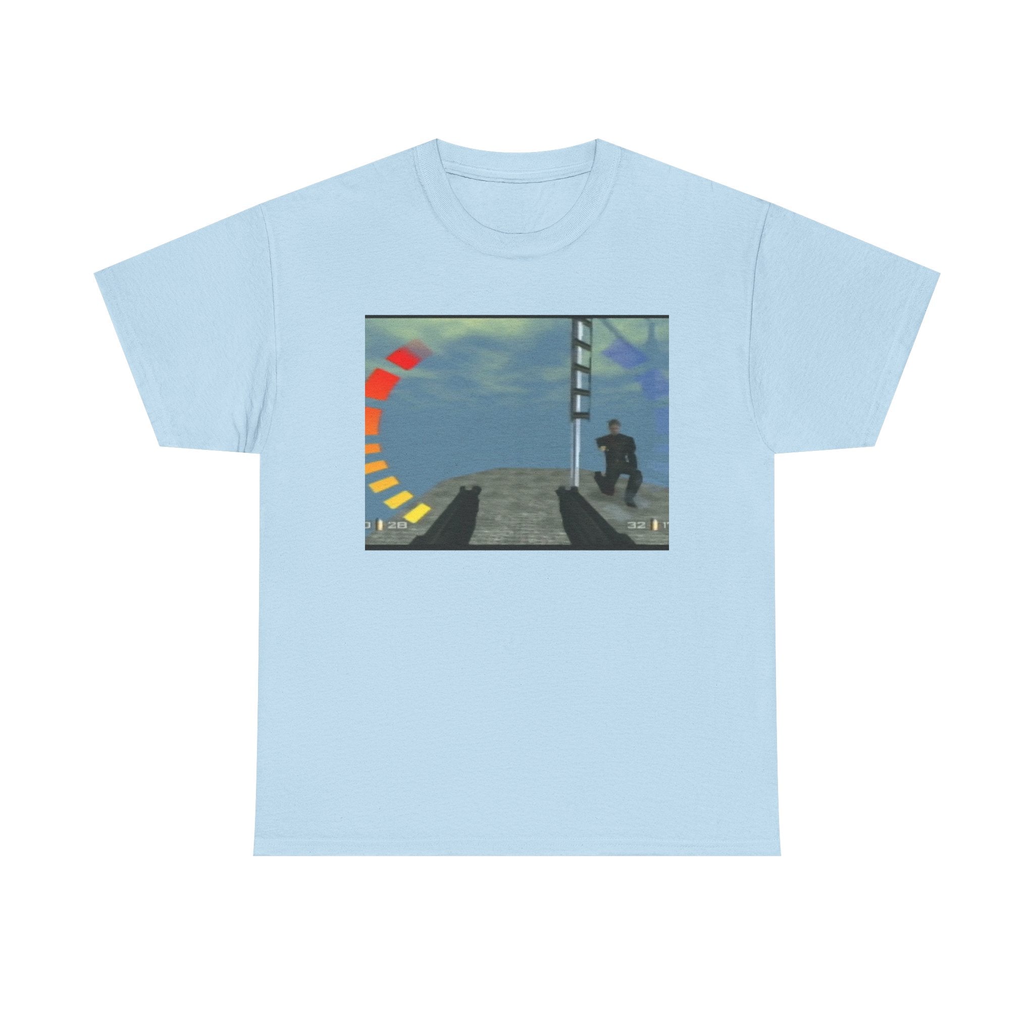 Goldeneye game end scene Unisex Heavy Cotton Tee. Gamer t shirt