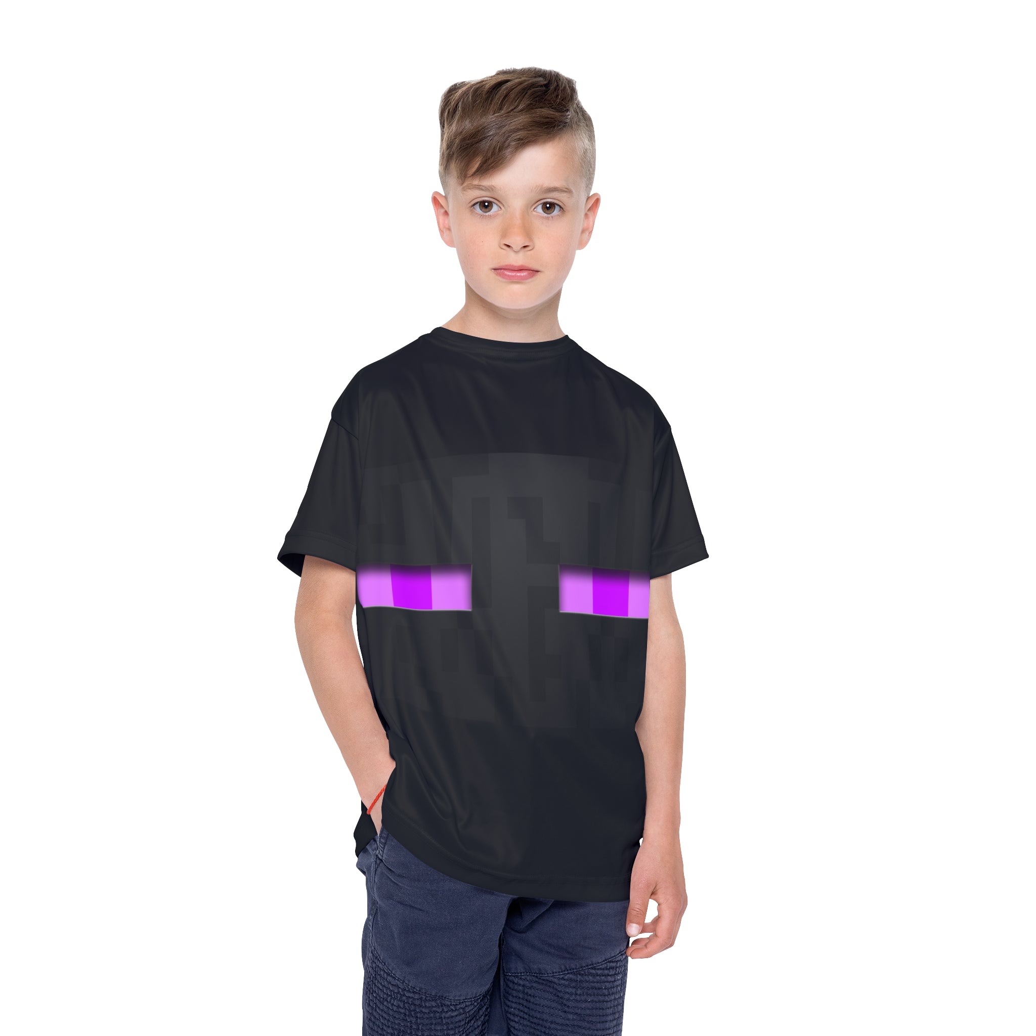 Minecraft Enderman inspired Kids Unisex Sports Jersey (AOP) perfect for Halloween