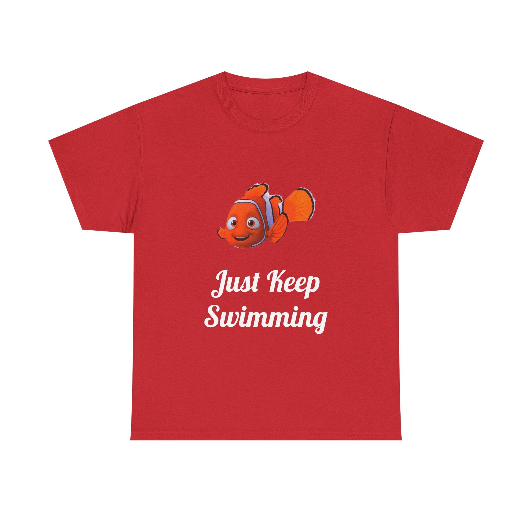 Nemo 'Just Keep Swimming' Unisex Funny Motivational Heavy Cotton Tee