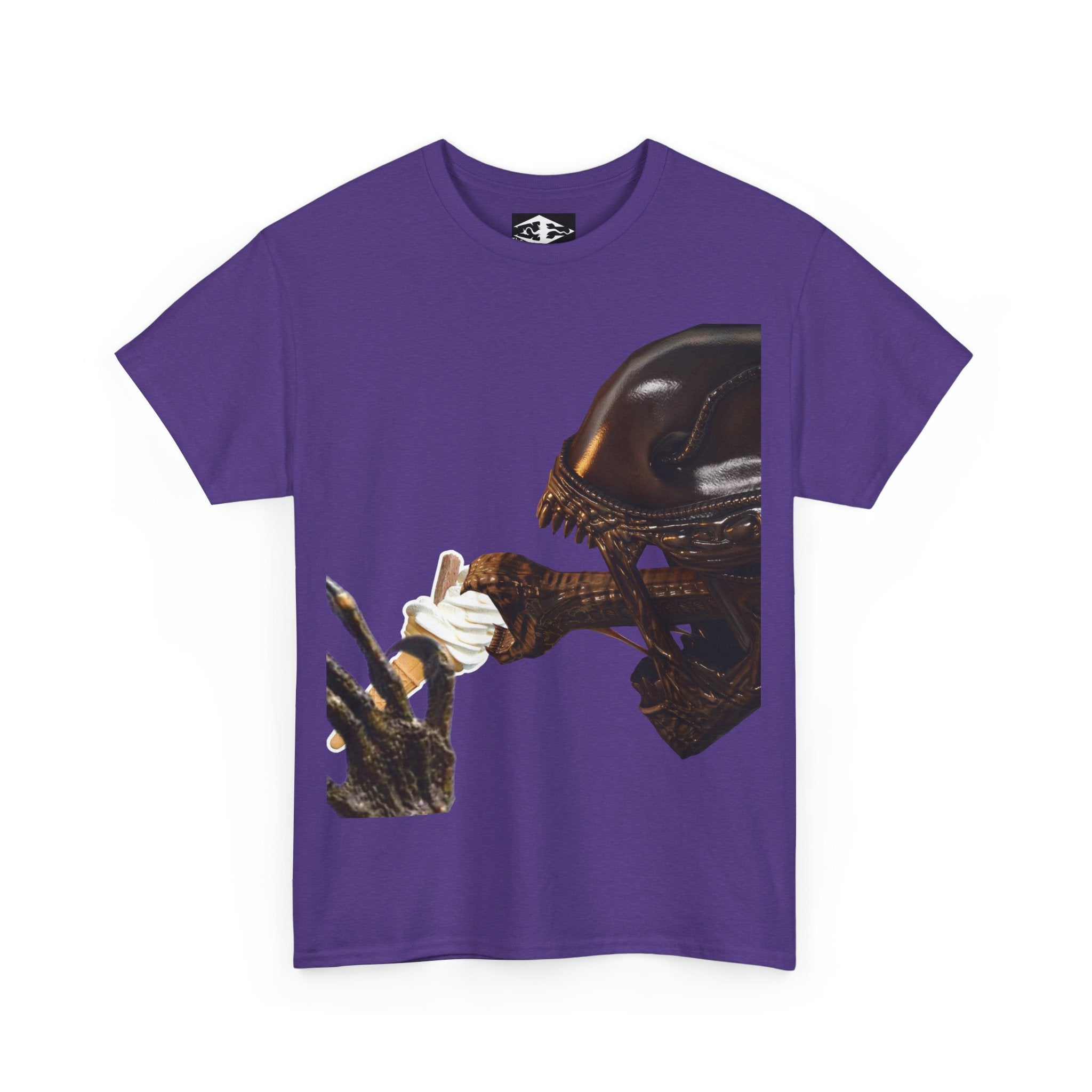 Alien ice cream Unisex Funny Heavy Cotton Tee