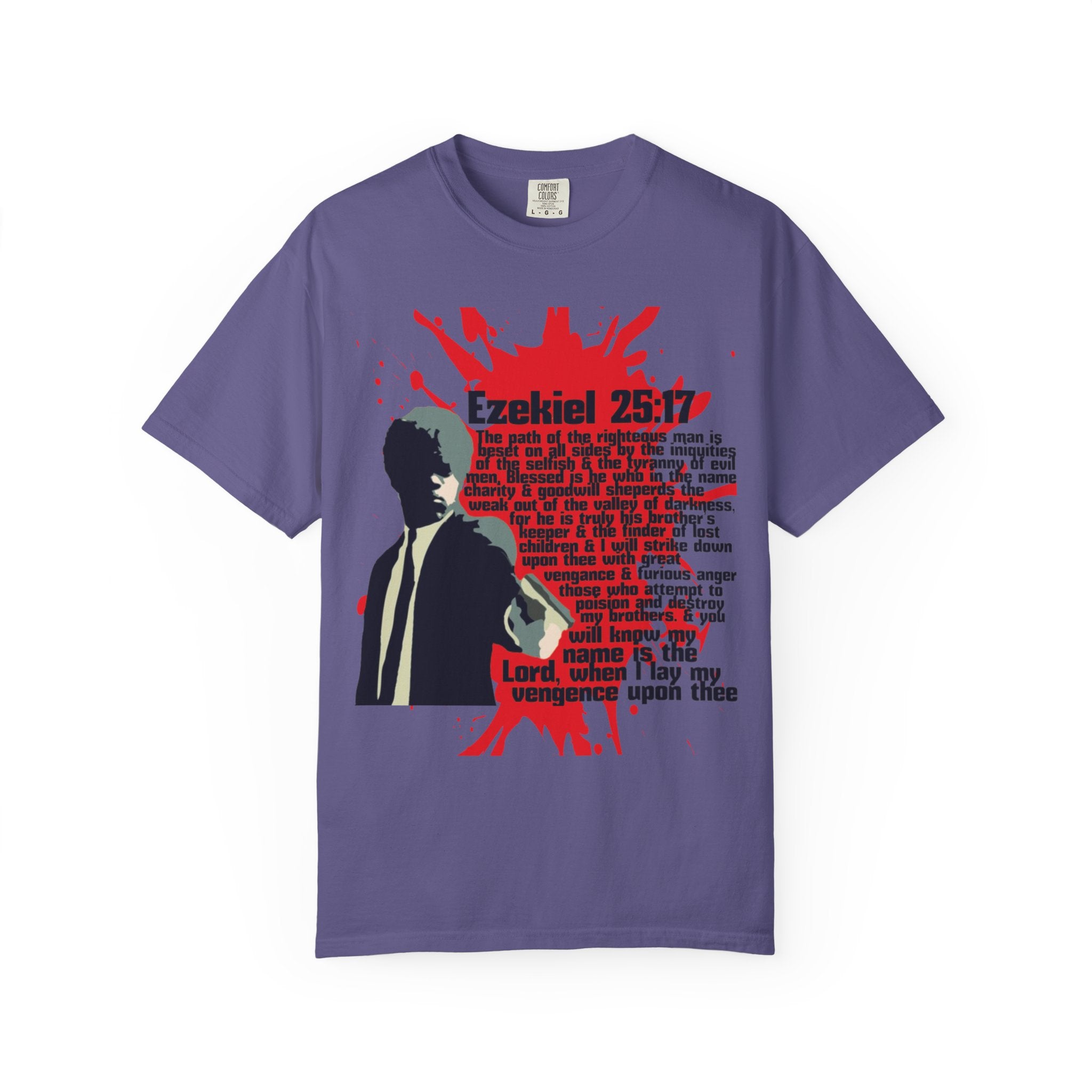 Pulp Fiction inspired Ezekiel 25:17 Unisex Garment-Dyed T-shirt
