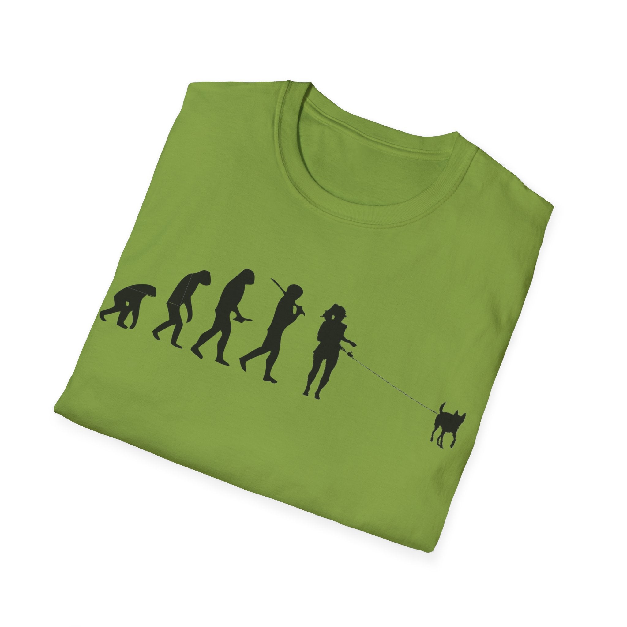 Dog walker evolution Unisex Softstyle T-Shirt