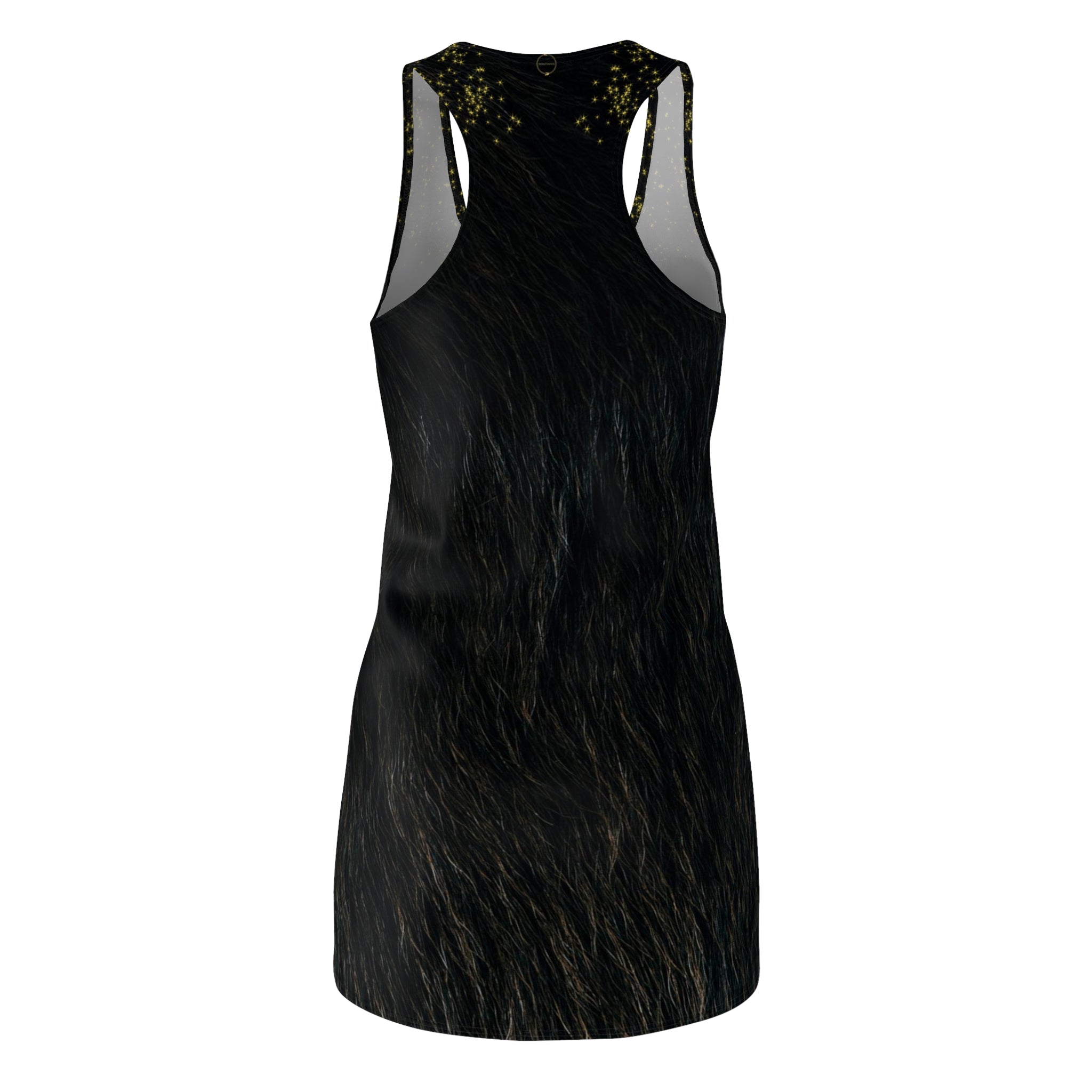 Fabled Fashion Niffler fur effect Women's Cut & Sew Racerback Dress (AOP)