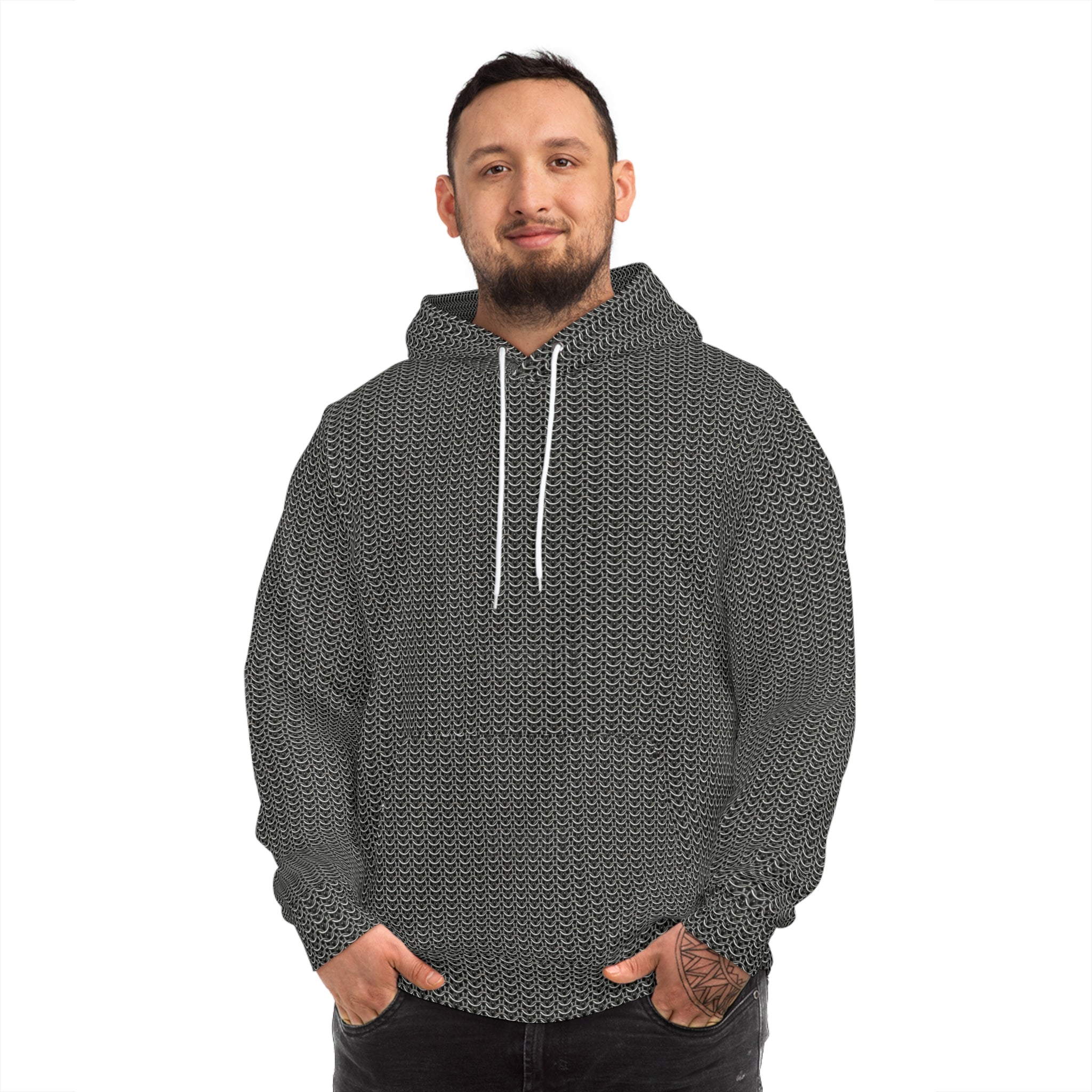 Fabled Fashion Chainmail effect Unisex Hoodie (AOP)
