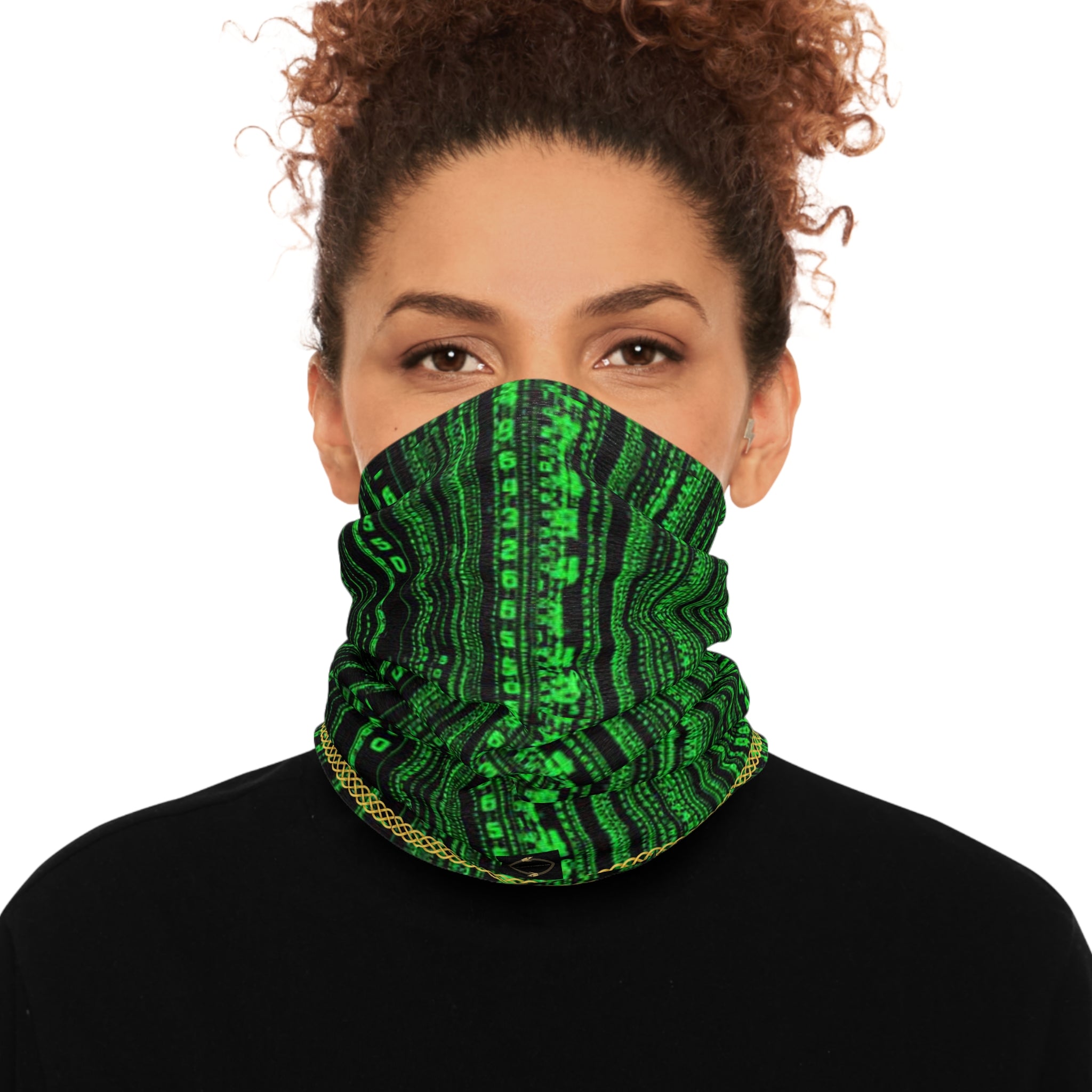 Fabled Fashion Matrix code Print Tube Scarf