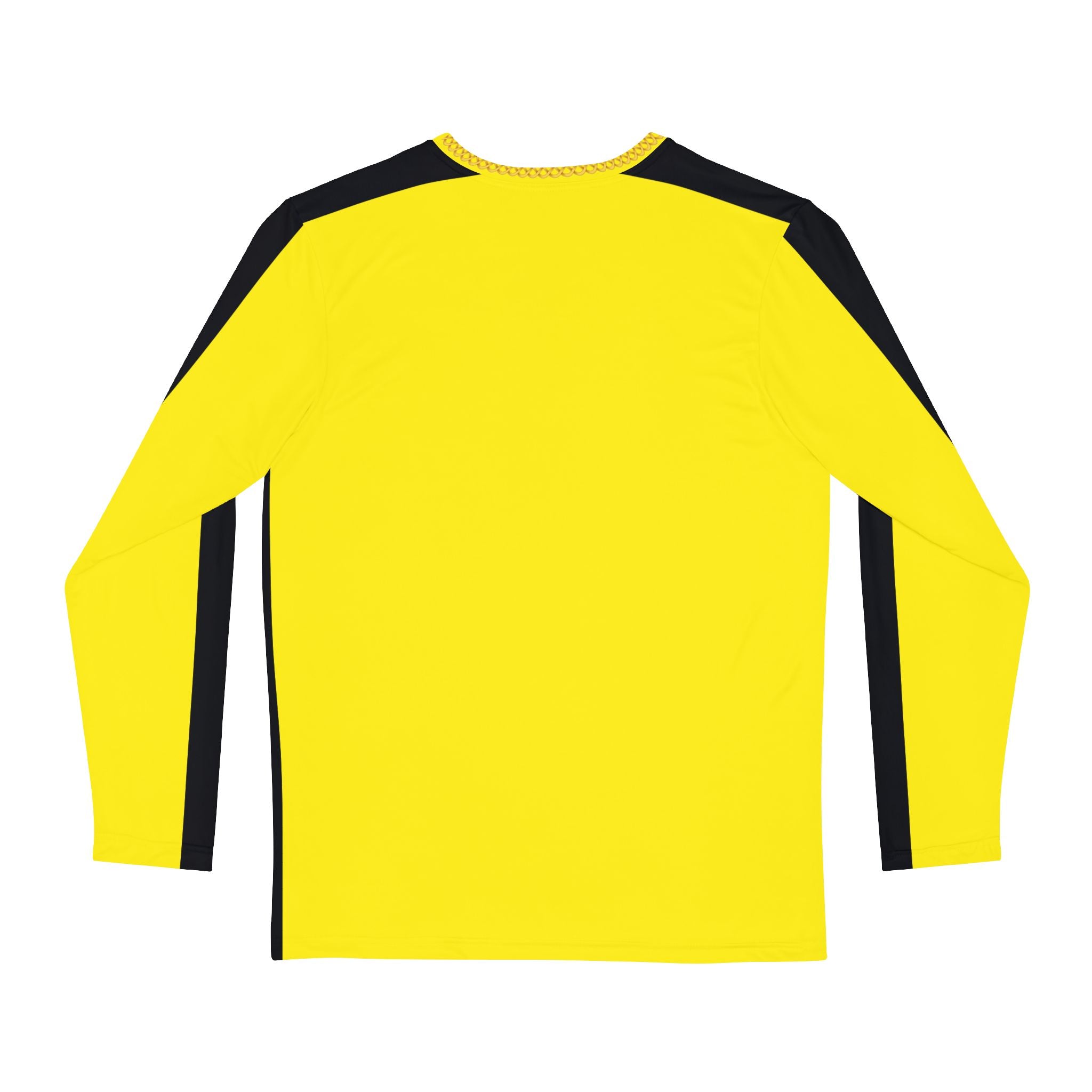 Fabled Fashion Men's Long Sleeve Yellow 'Kill Bill' inspired with celtic chain effect AOP Shirt