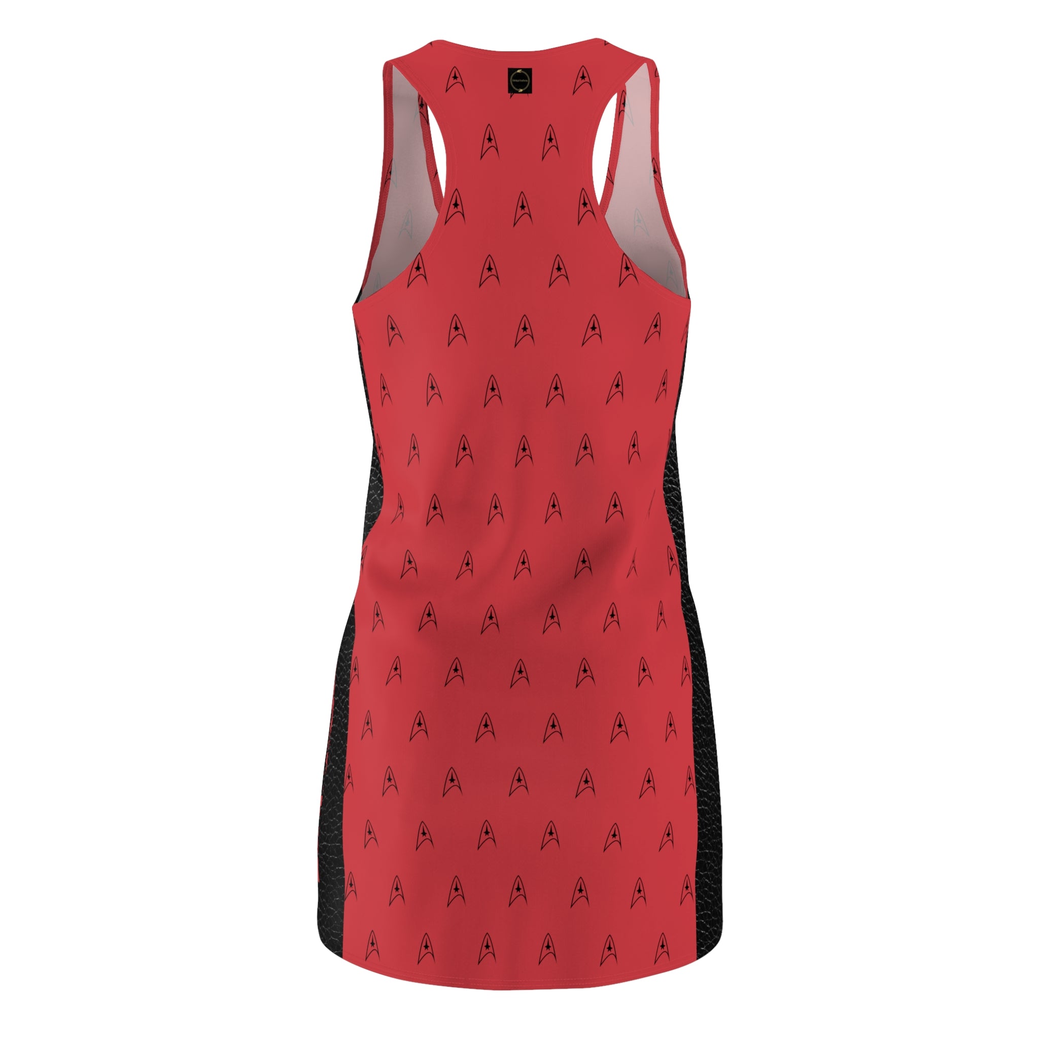Fabled Fashion Red Trekkie Women's Cut & Sew Racerback Dress (AOP)