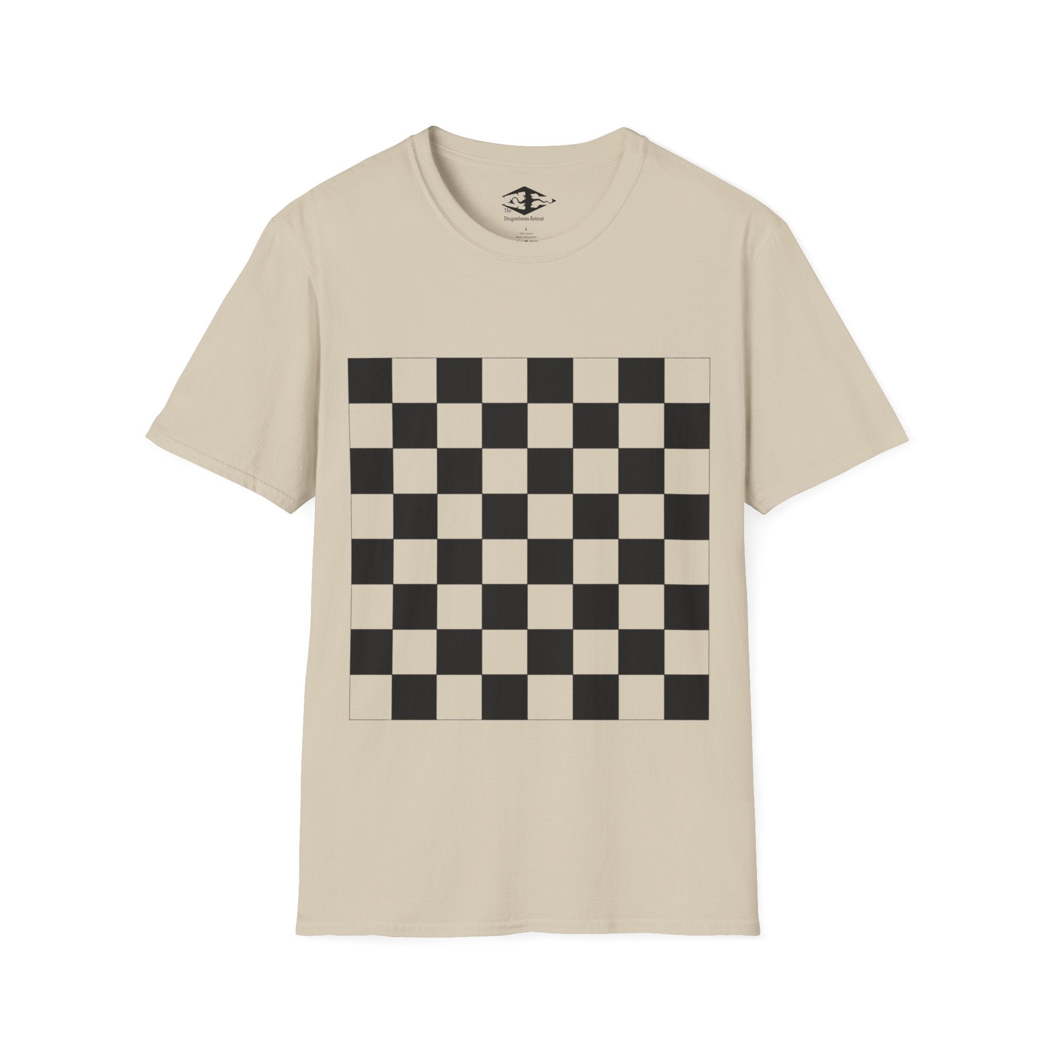 Travel Chess Board Unisex Softstyle T-Shirt (pieces not included)