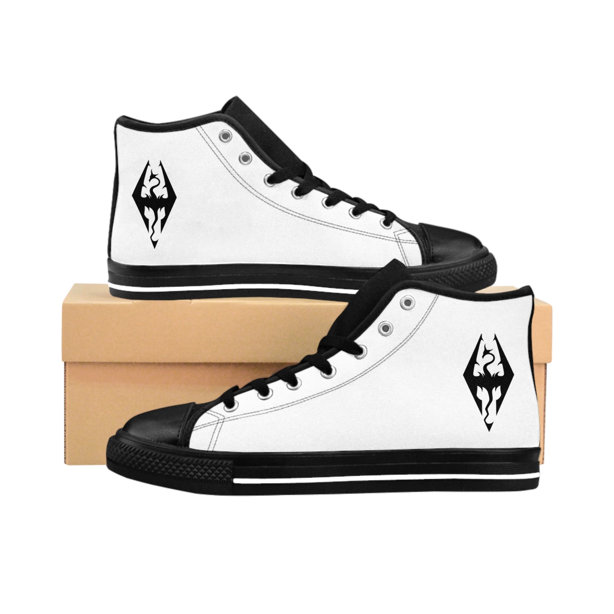 Dragonborn Men's Classic Sneakers (White)
