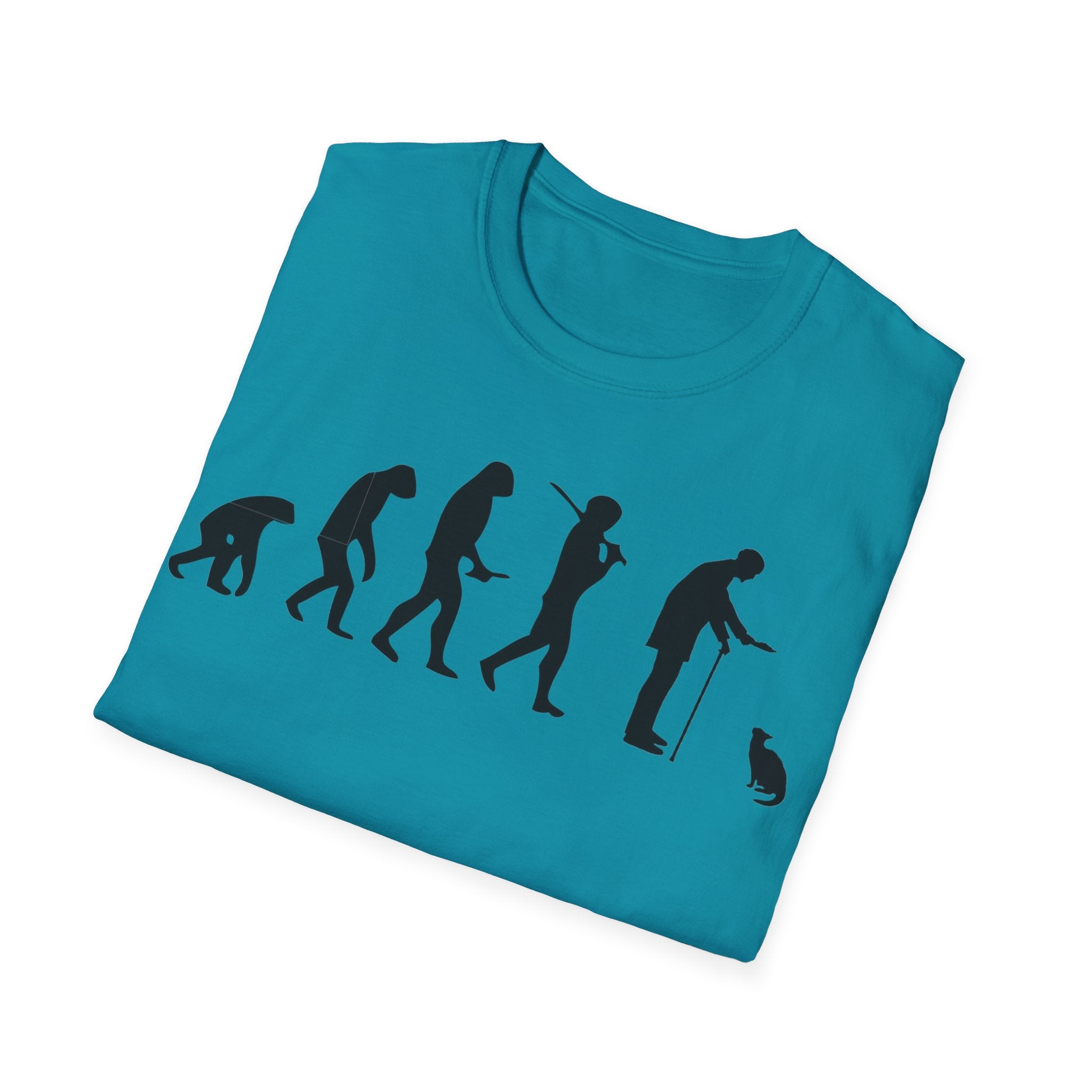 Cat Lover evolution Unisex Softstyle T-Shirt
