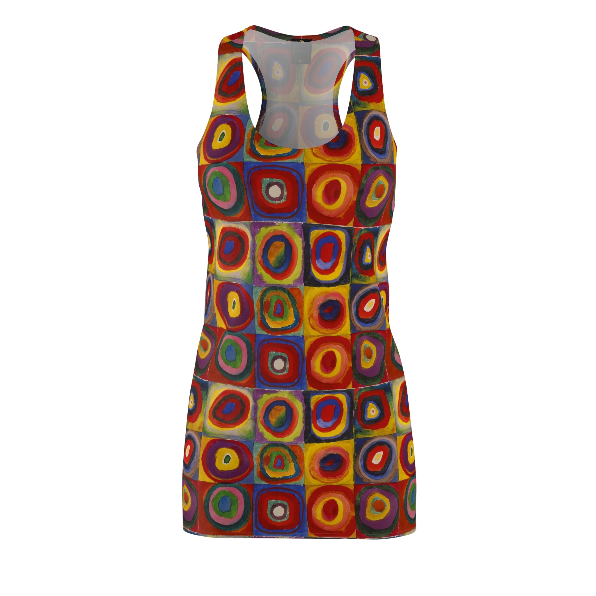 Fabled Fashion colour study by Wassily Kandinsky inspired  Women's Cut & Sew Racerback Dress (AOP)
