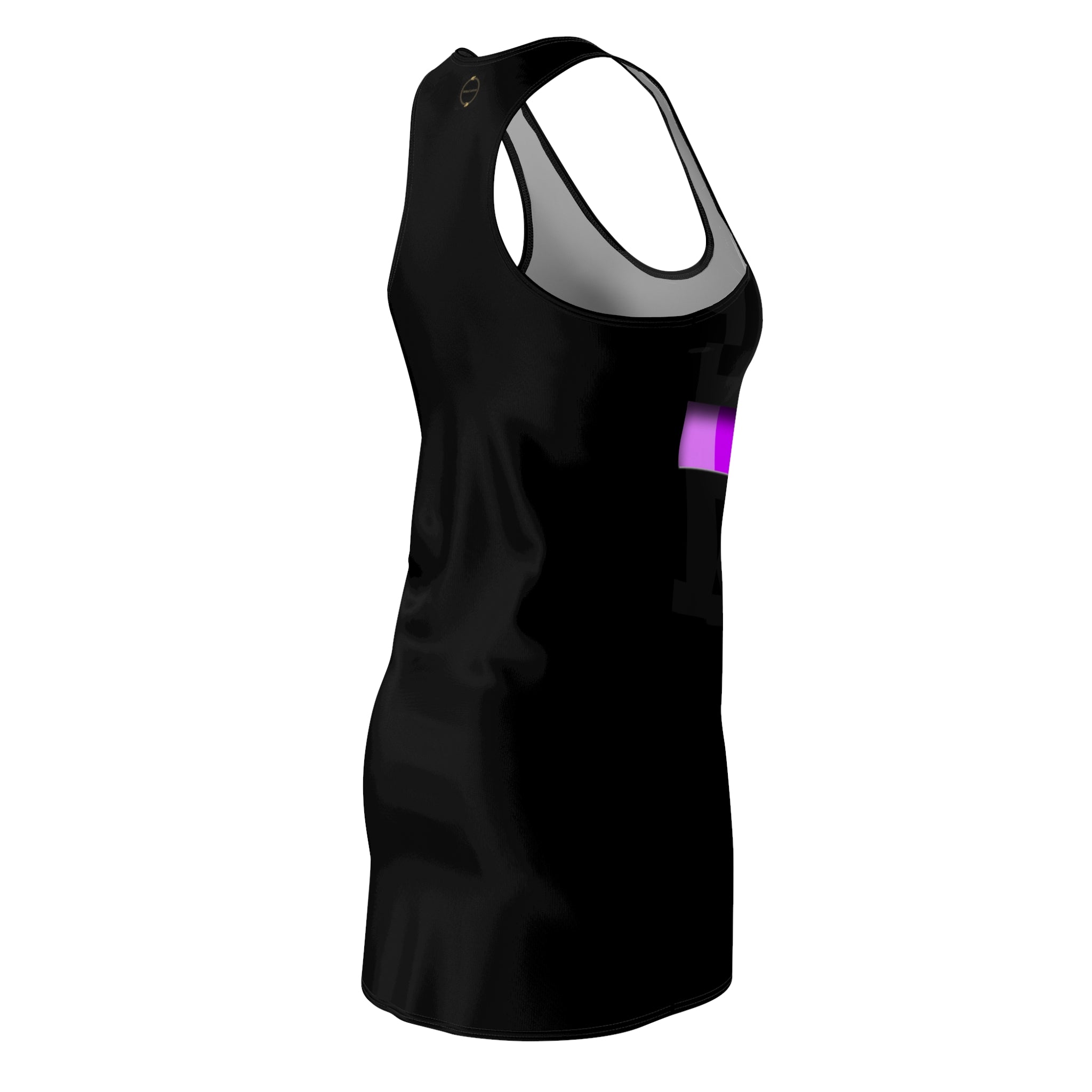 Fabled Fashion Minecraft inspired Enderman pattern Women's Cut & Sew Racerback Dress (AOP) Perfect for Halloween