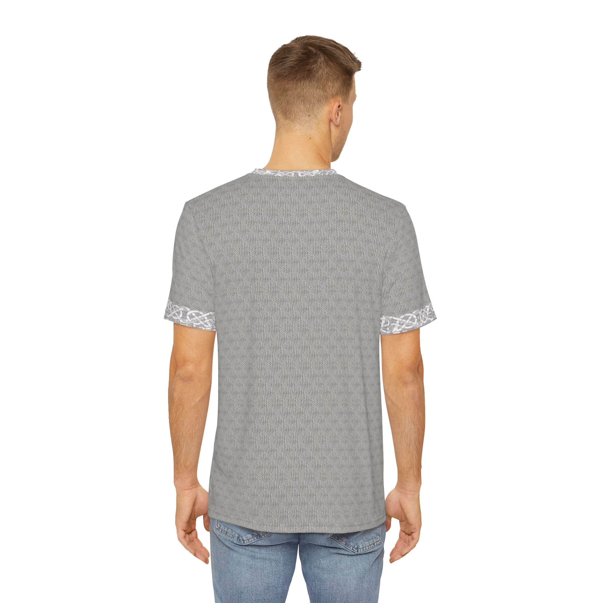 Fabled Fashion LOTR Mithril inspired Elvish Chainmail effect Men's Polyester Tee (AOP)
