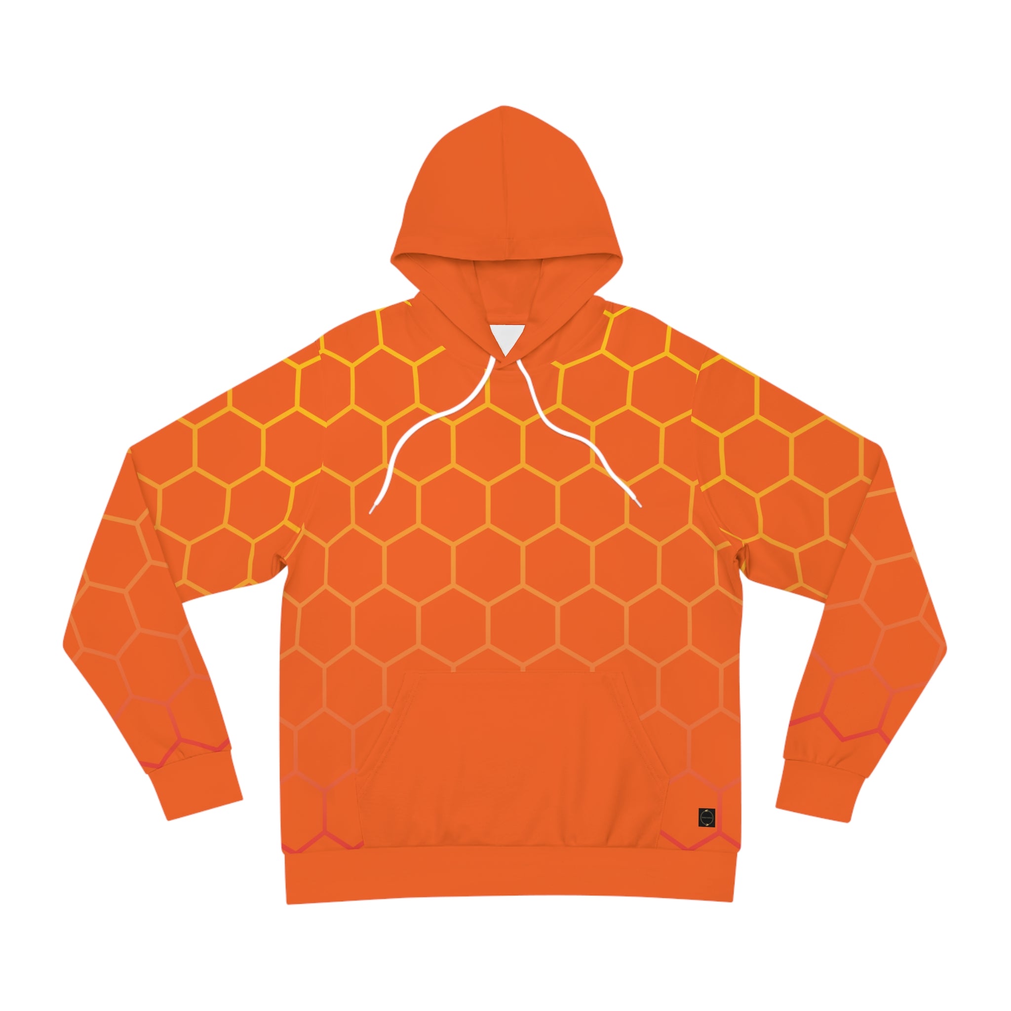 Fabled Fashion Orange Honeycomb Unisex Hoodie (AOP)