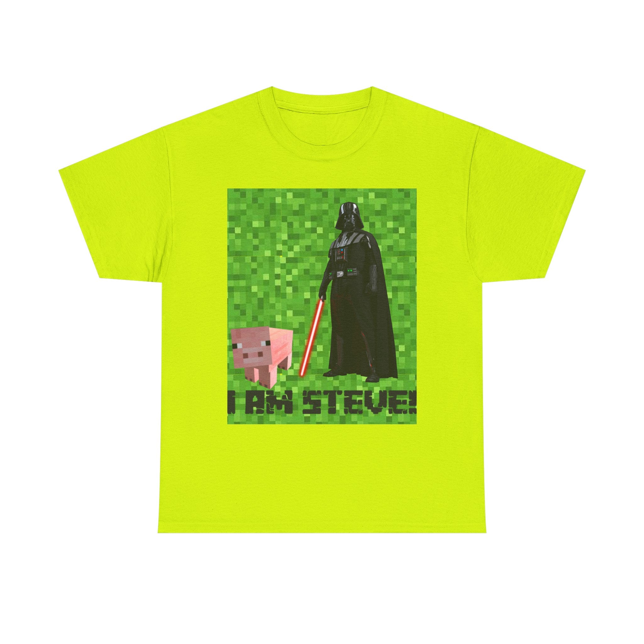 Minecraft inspired mock Fan art 'I am Steve!' Unisex Heavy Cotton Tee