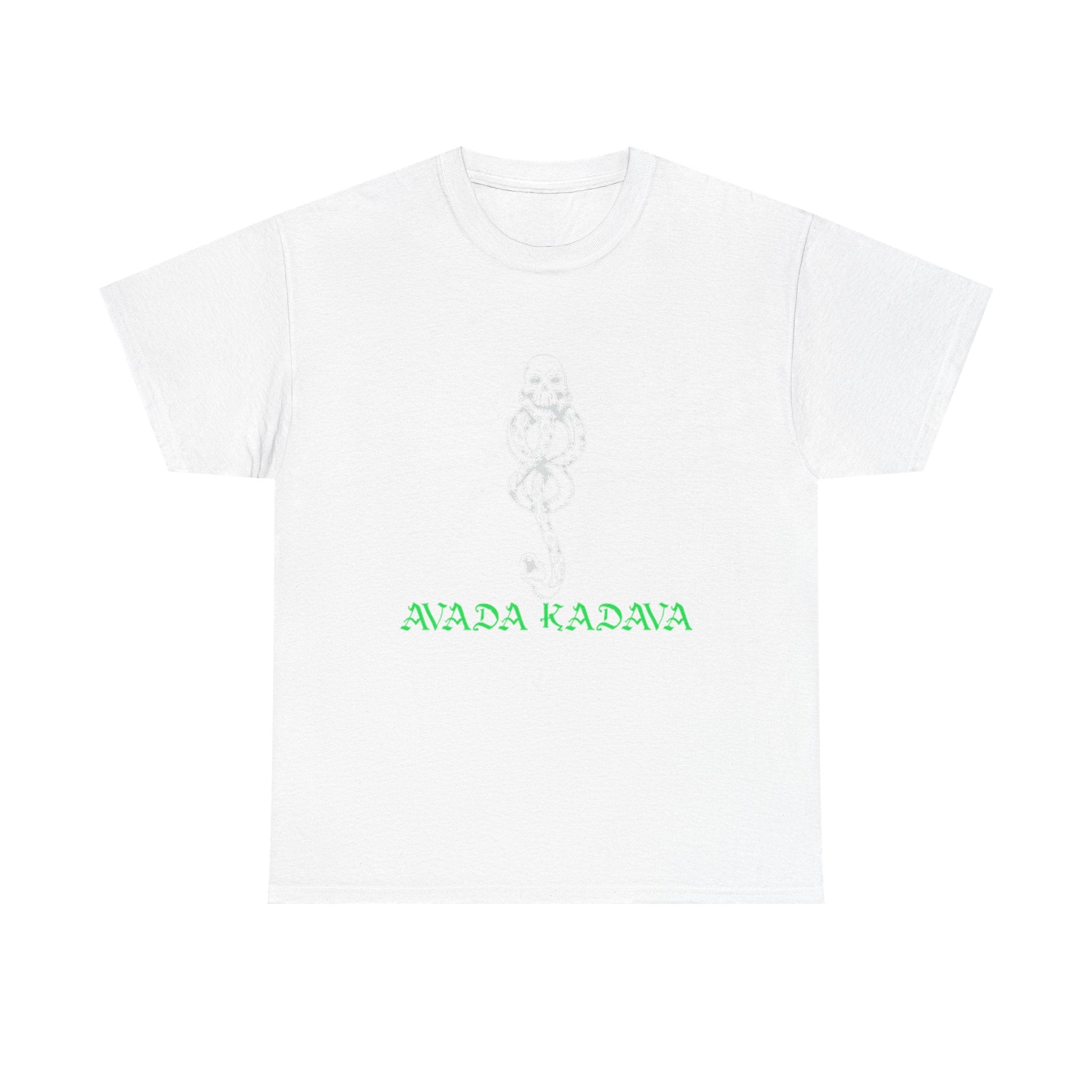 Harry Potter inspired Death Eater Voldemort AVADA KADAVA Unisex Heavy Cotton Tee
