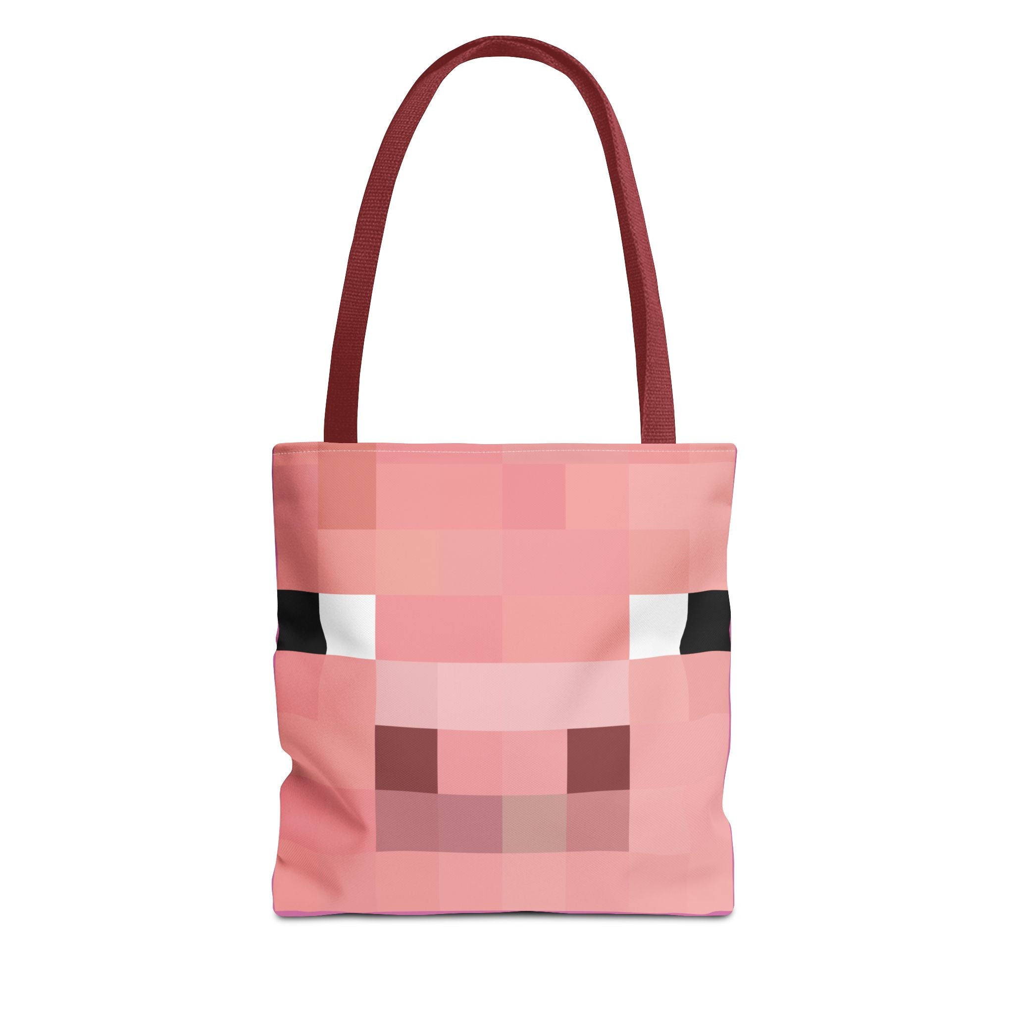Minecraft inspired Pig Tote Bag (AOP) Perfect for  Halloween