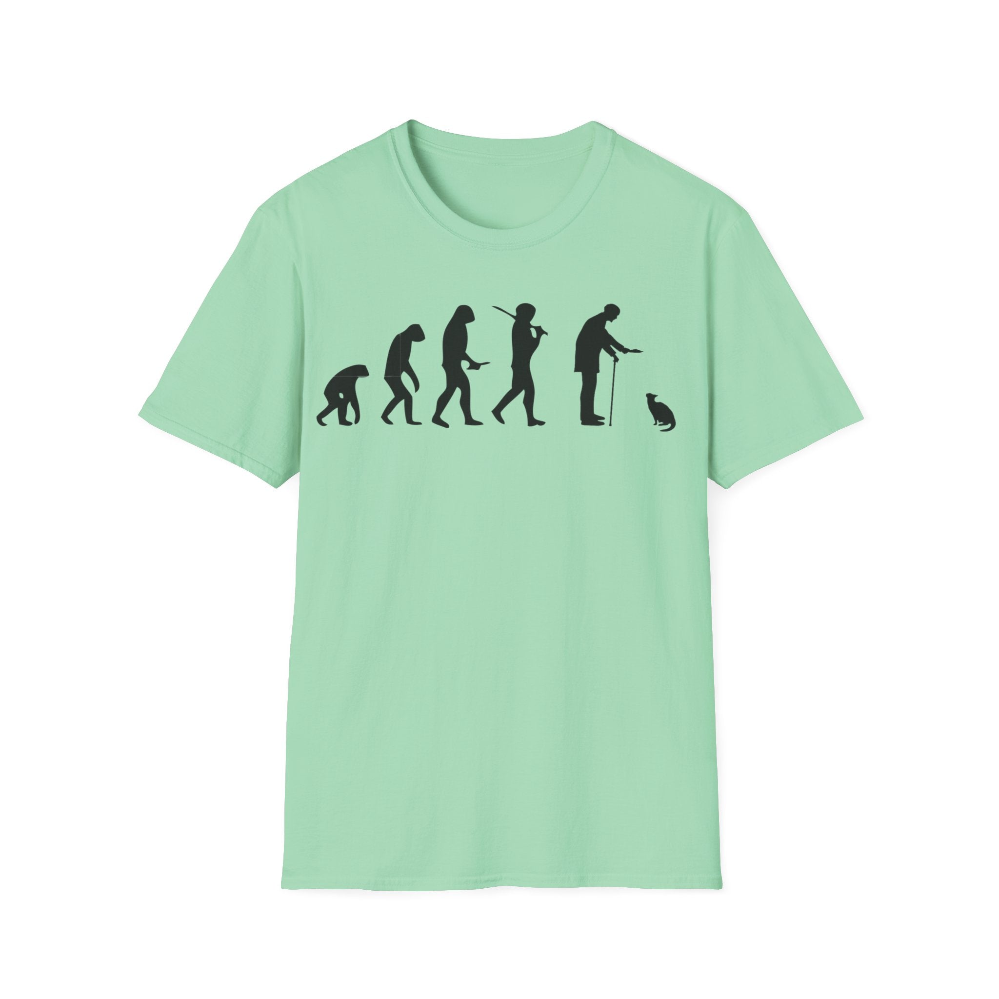 Cat Lover evolution Unisex Softstyle T-Shirt