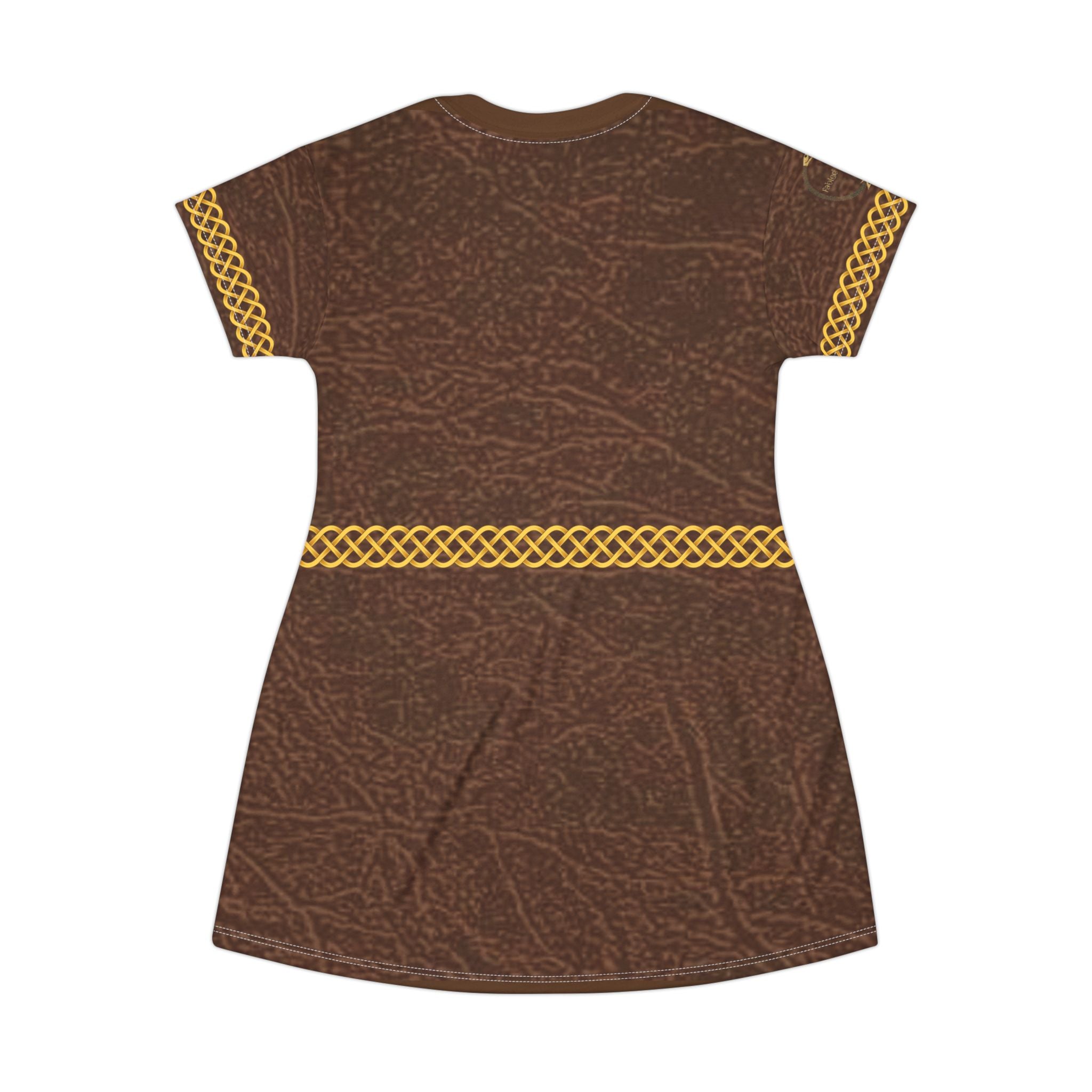 Fabled Fashion Leather effect Celtic knot  Medieval fashion All Over Print T-Shirt Dress