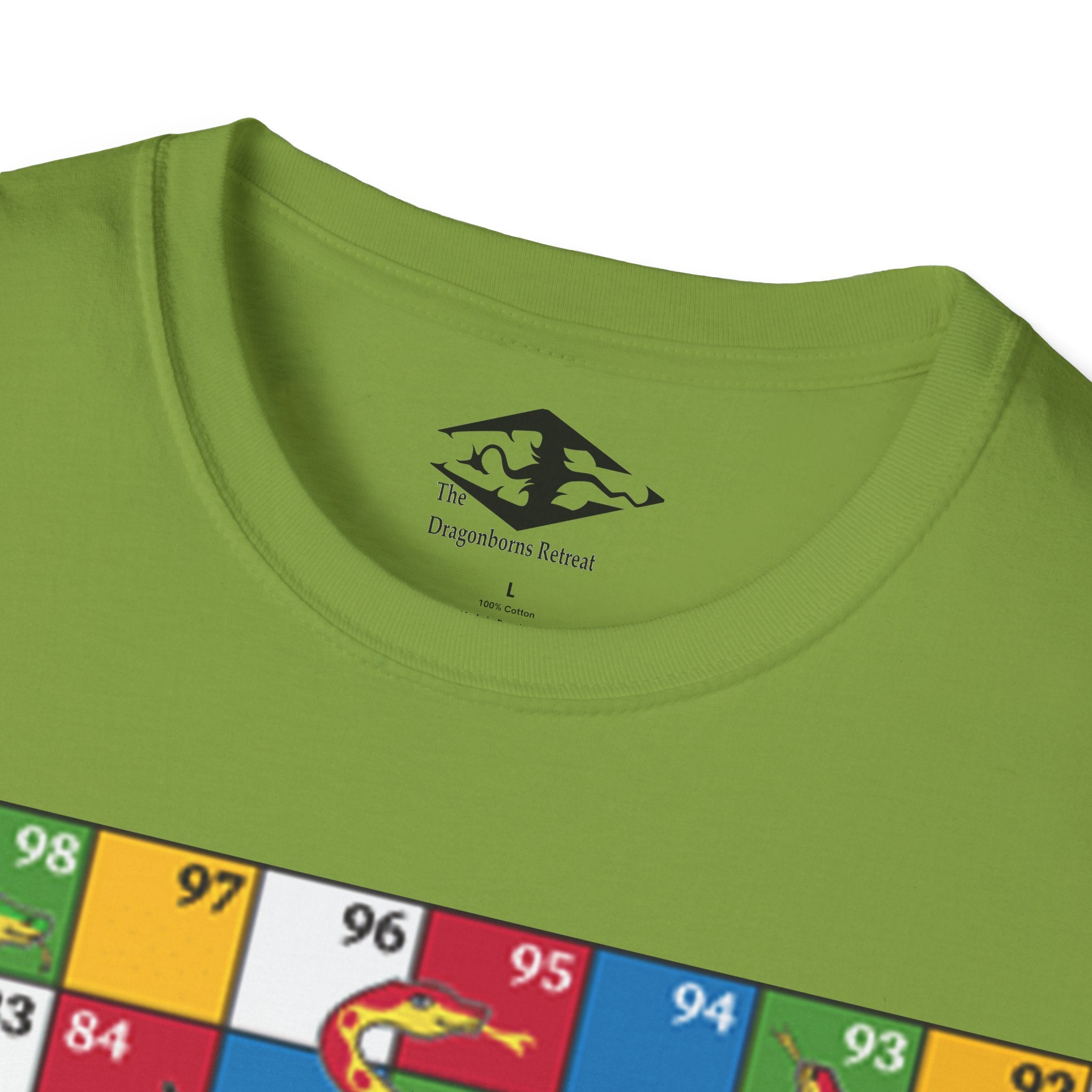 Travel Snakes and Ladders Board Unisex Softstyle T-Shirt (pieces not included)