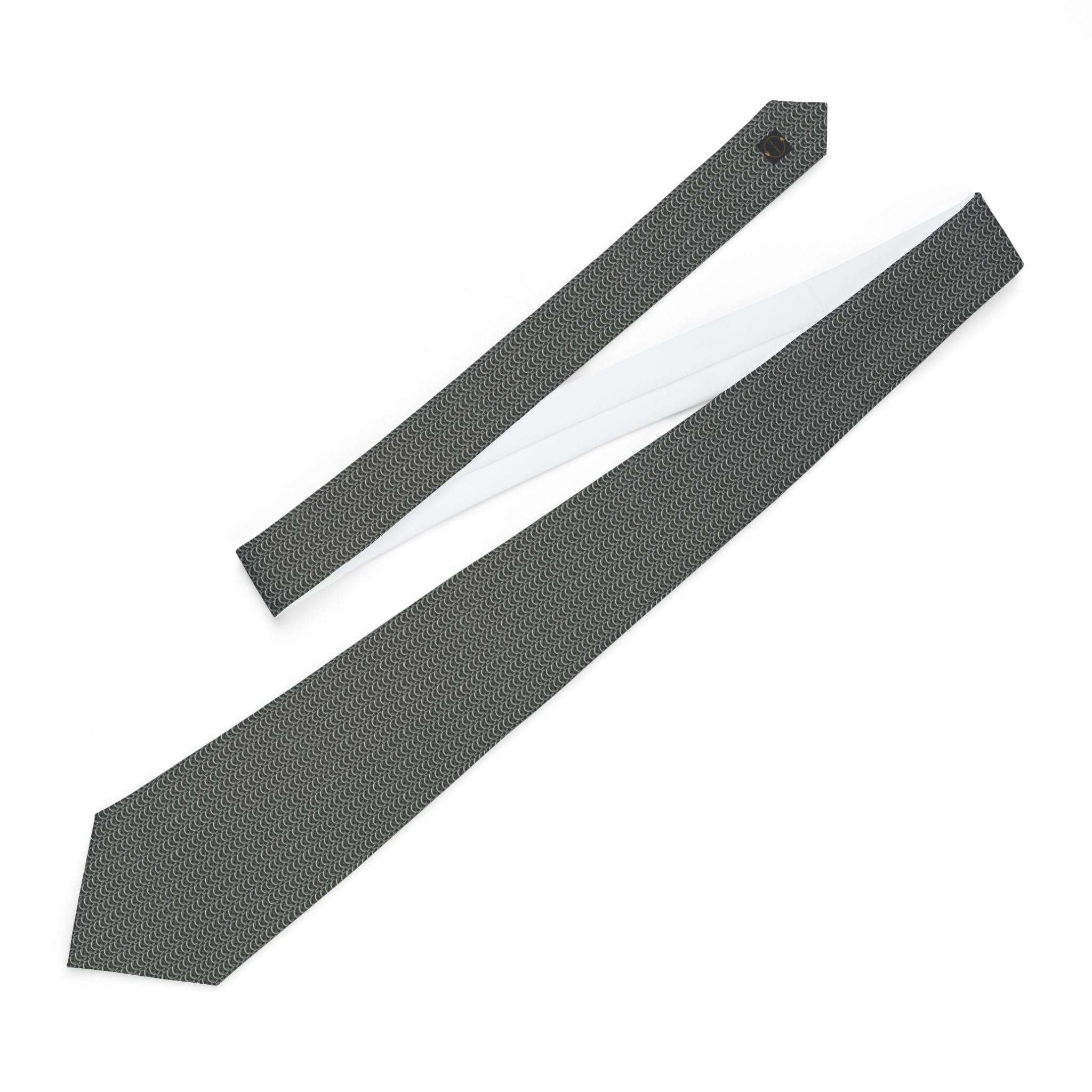 Chainmail effect Necktie – Classic Solid Formal Tie for Work, Weddings & Events