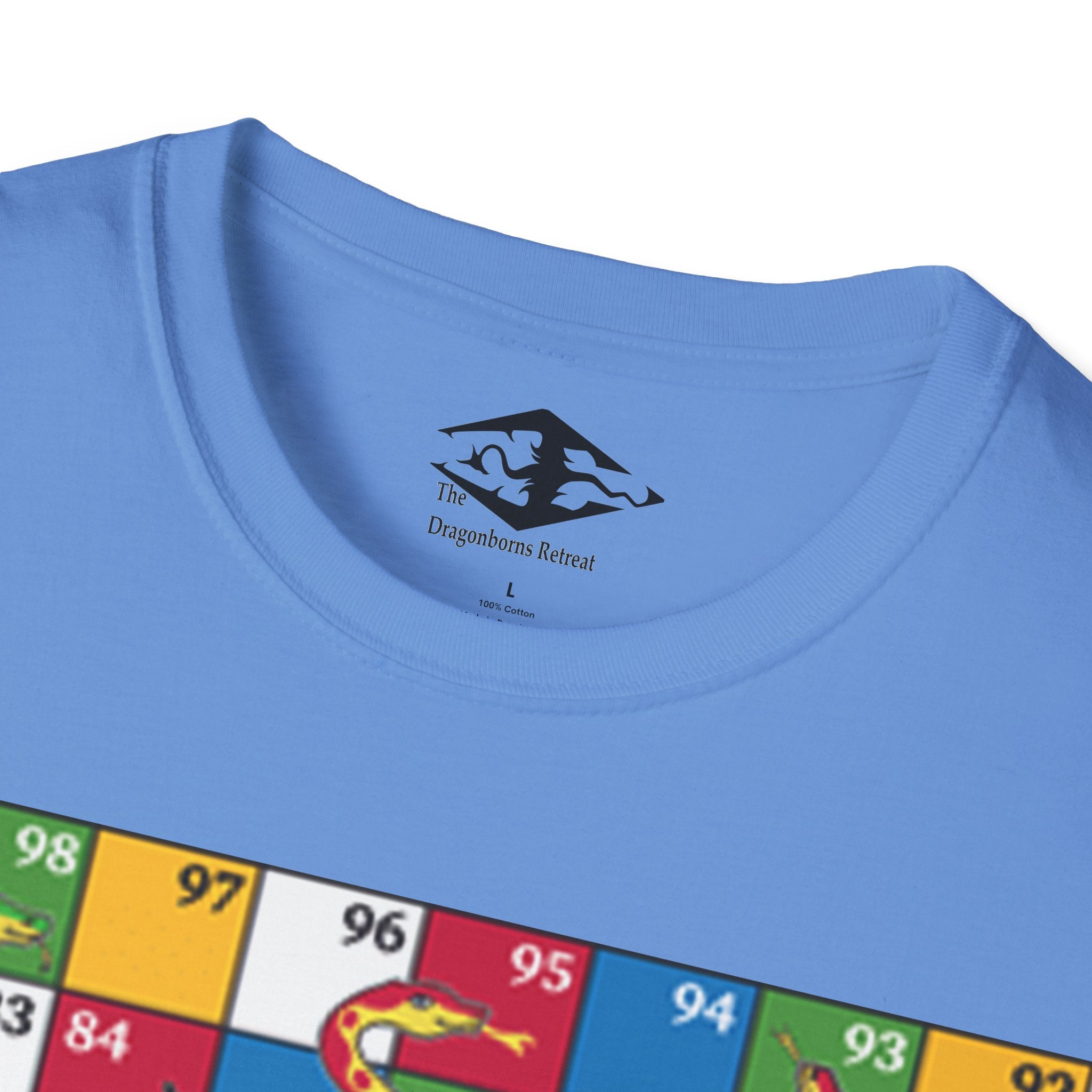 Travel Snakes and Ladders Board Unisex Softstyle T-Shirt (pieces not included)