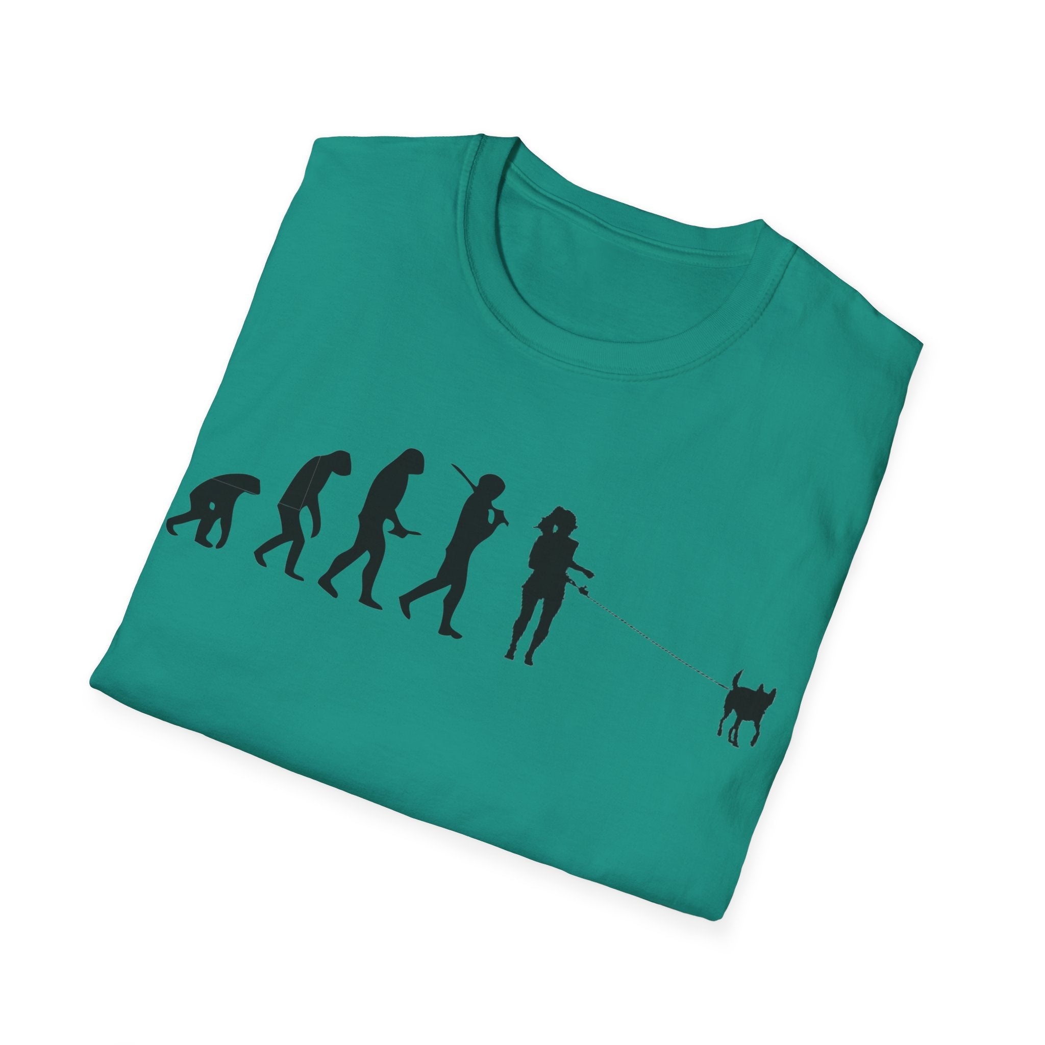 Dog walker evolution Unisex Softstyle T-Shirt