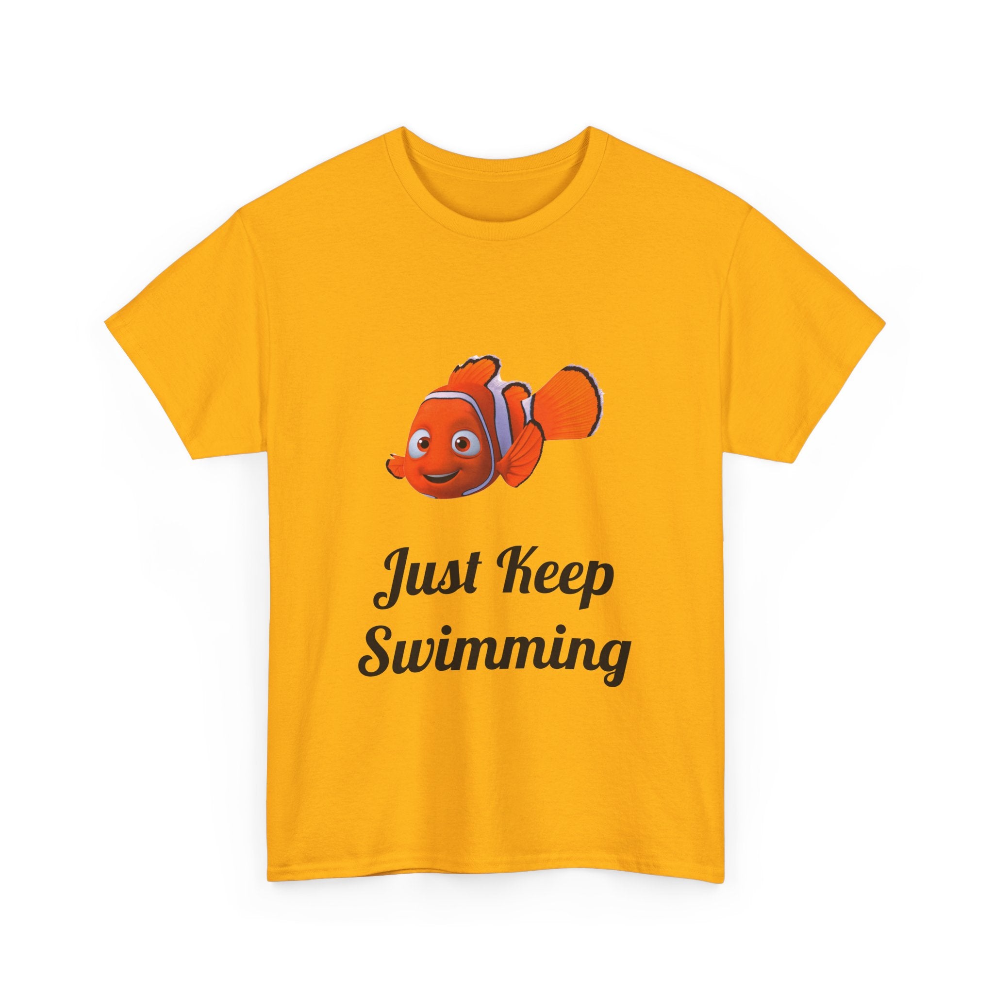 Nemo 'Just Keep Swimming' Unisex Funny Motivational Heavy Cotton Tee