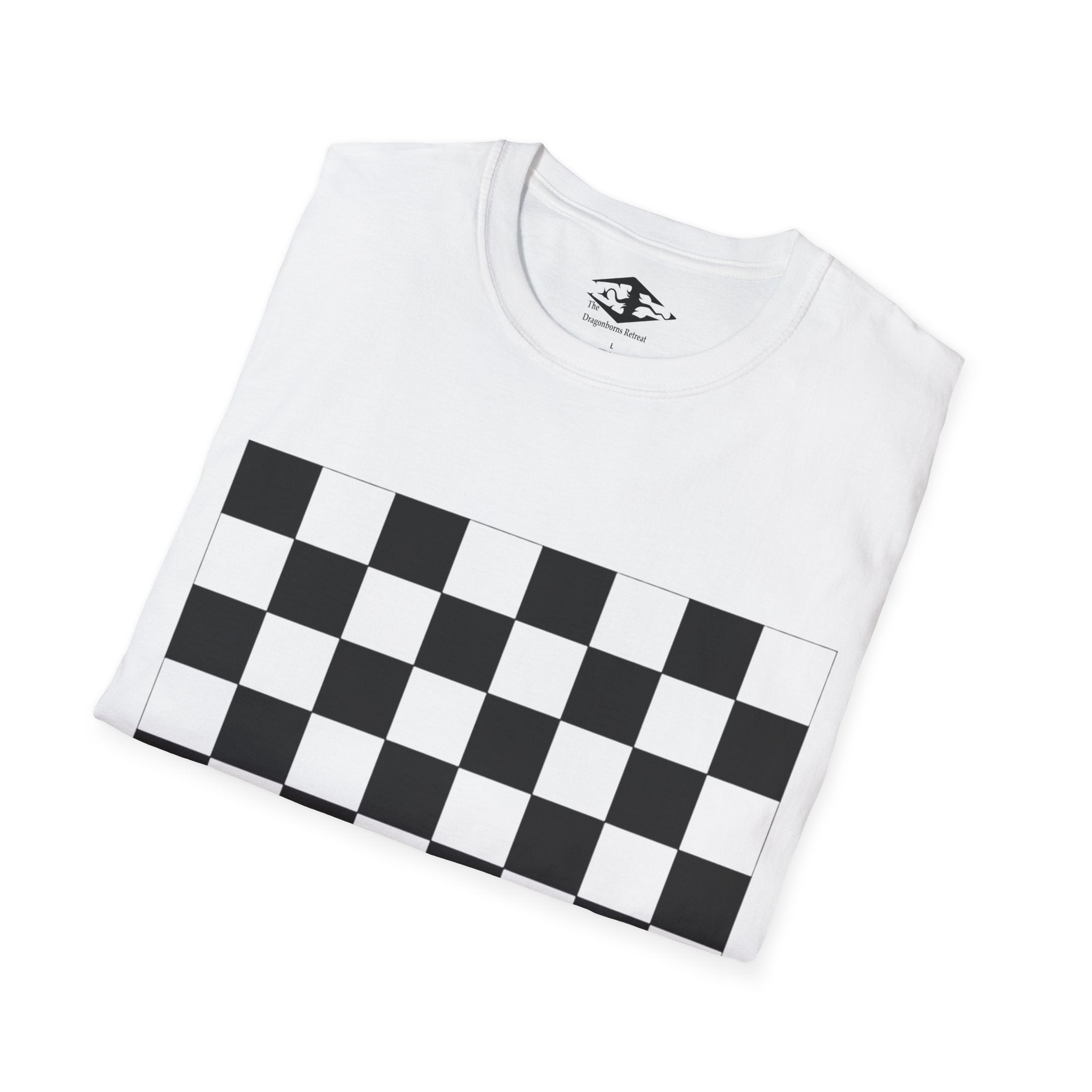 Travel Chess Board Unisex Softstyle T-Shirt (pieces not included)