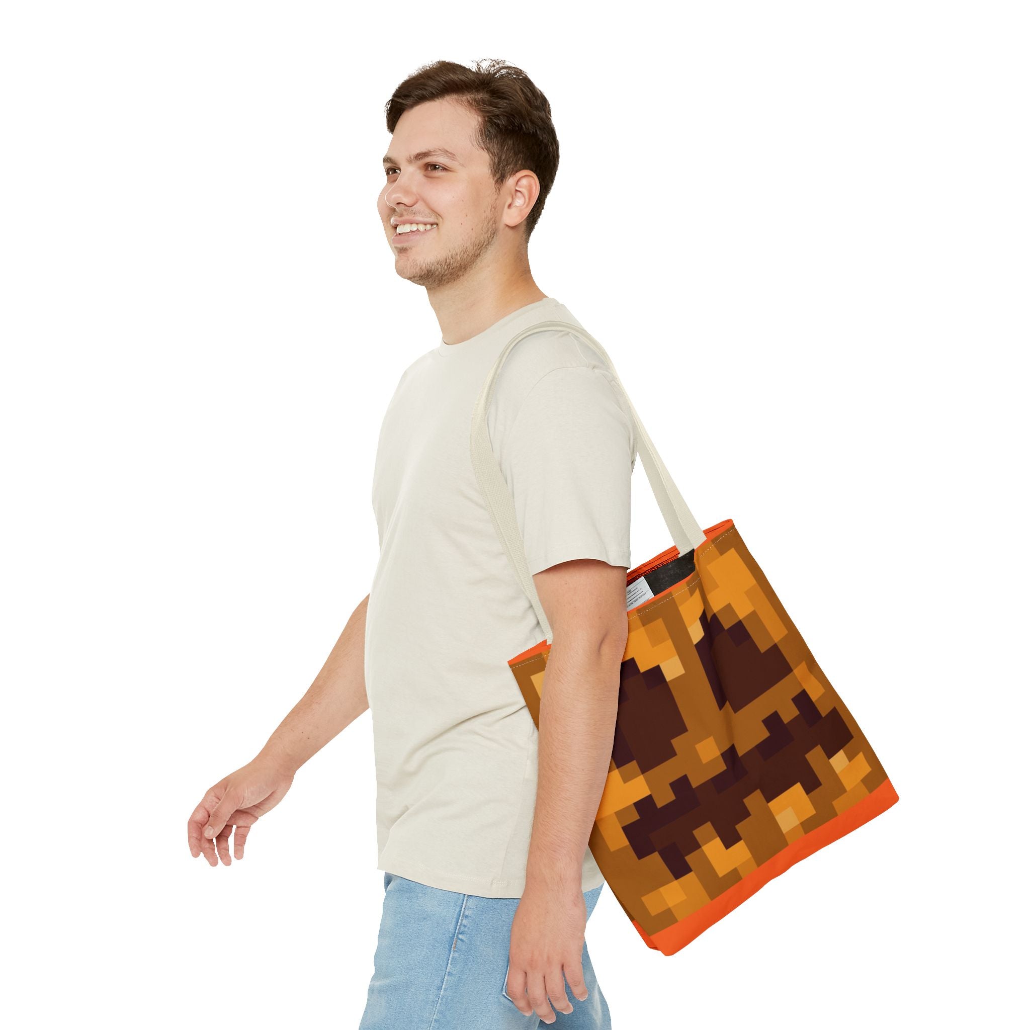 Minecraft Jack O Lantern inspired pumpkin Tote Bag (AOP) Perfect for  Halloween