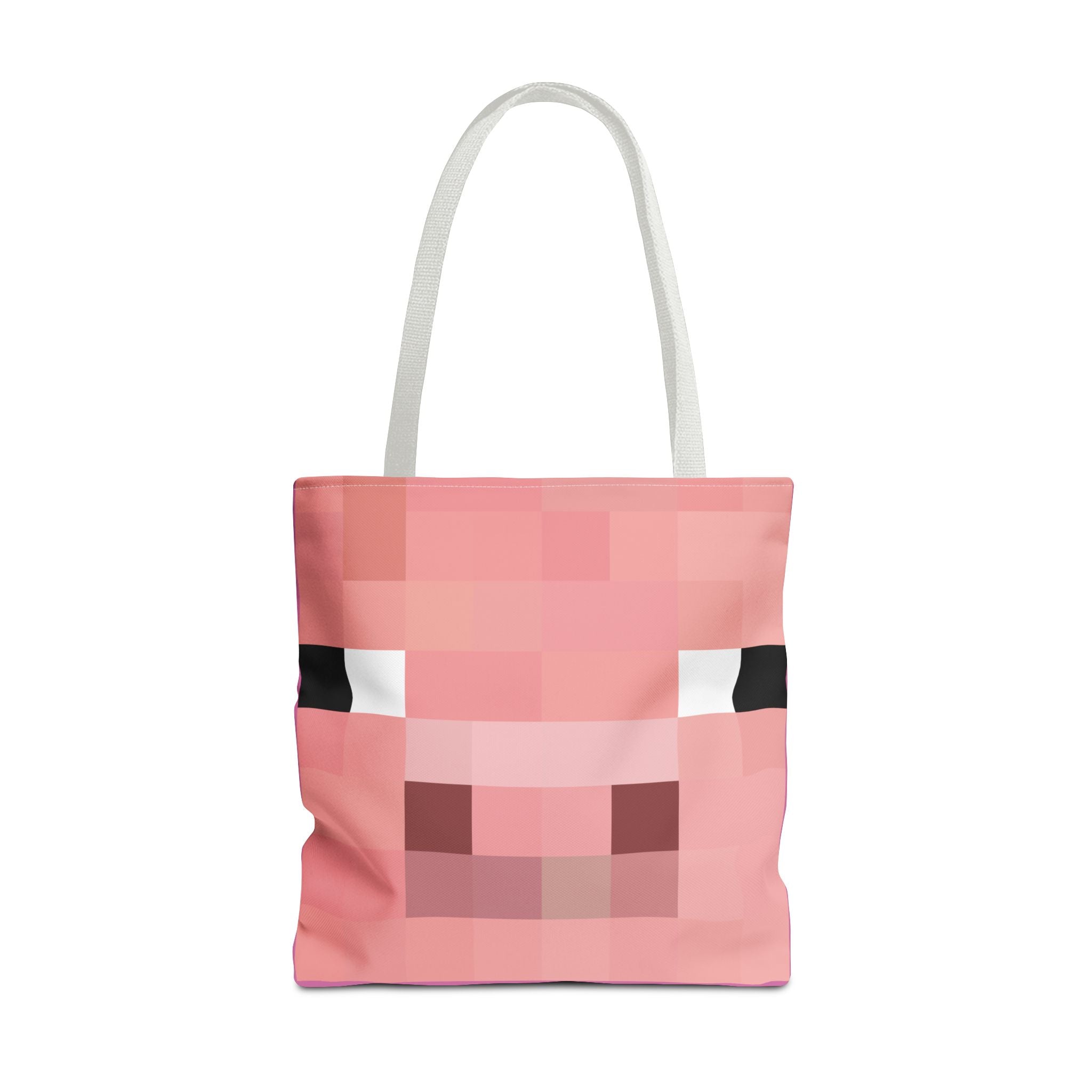 Minecraft inspired Pig Tote Bag (AOP) Perfect for  Halloween