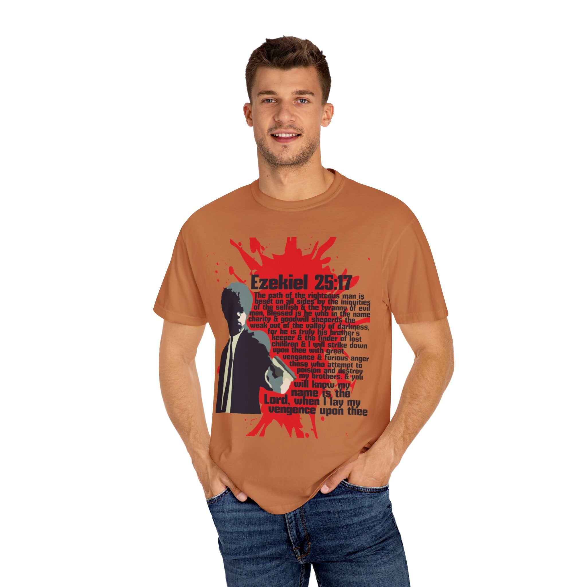 Pulp Fiction inspired Ezekiel 25:17 Unisex Garment-Dyed T-shirt