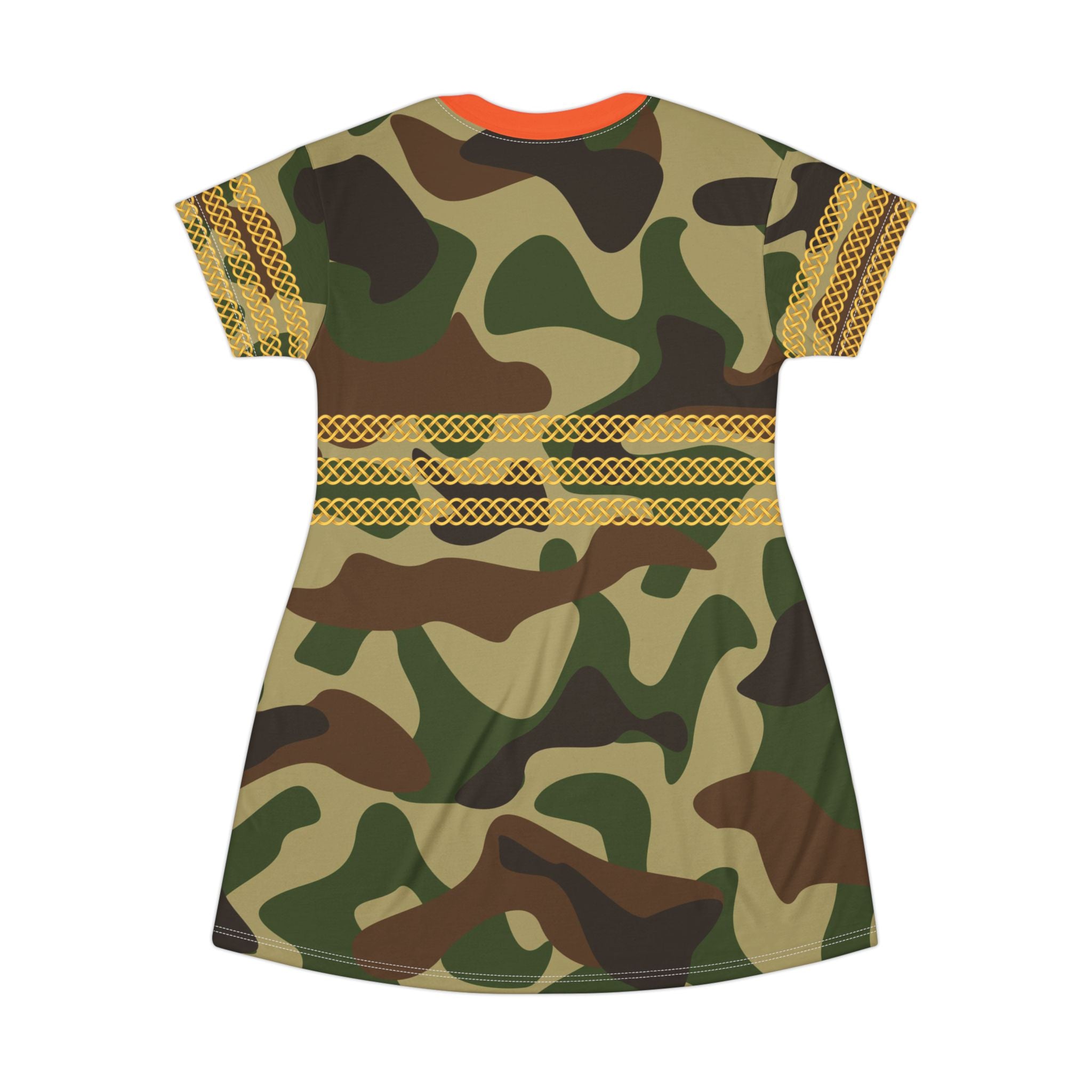 Fabled Fashion Camo effect Celtic Knot Medieval Fashions All Over Print Spring/Summer T-Shirt Dress