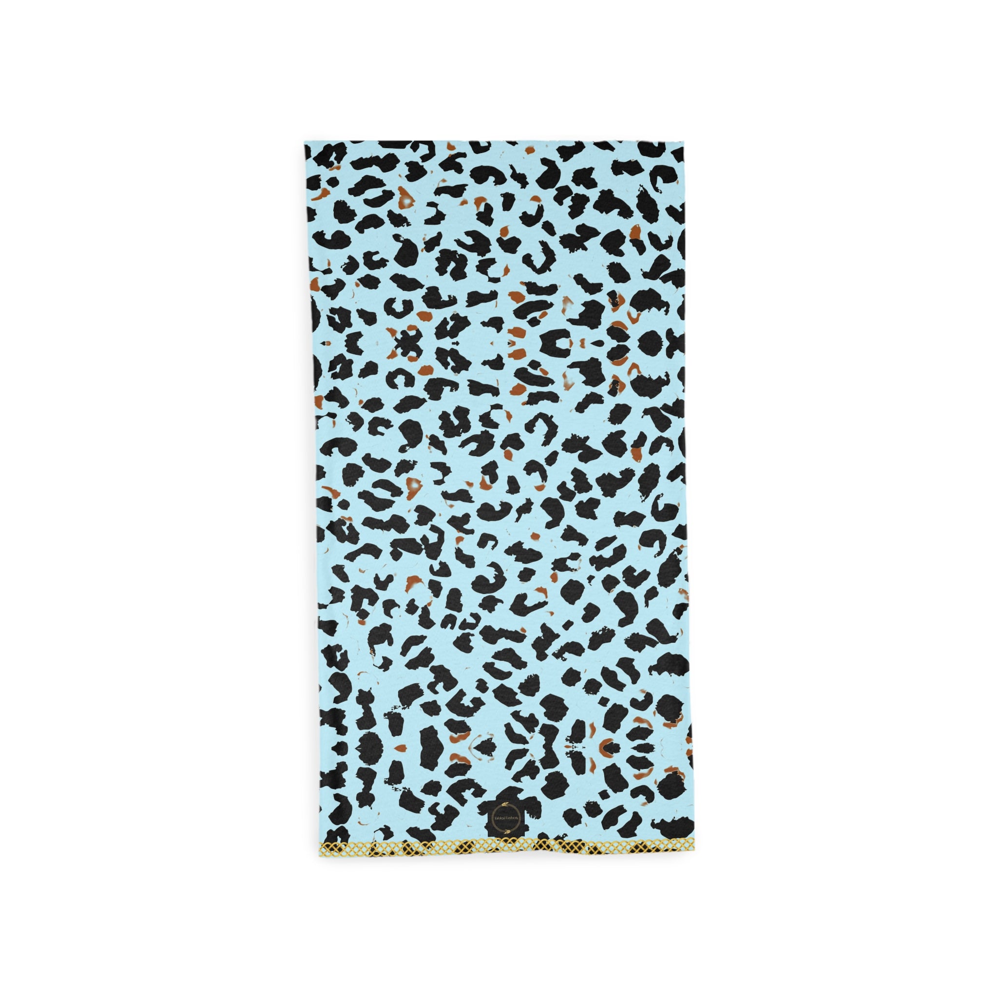 Fabled Fashion Blue Leopard Print Tube Scarf